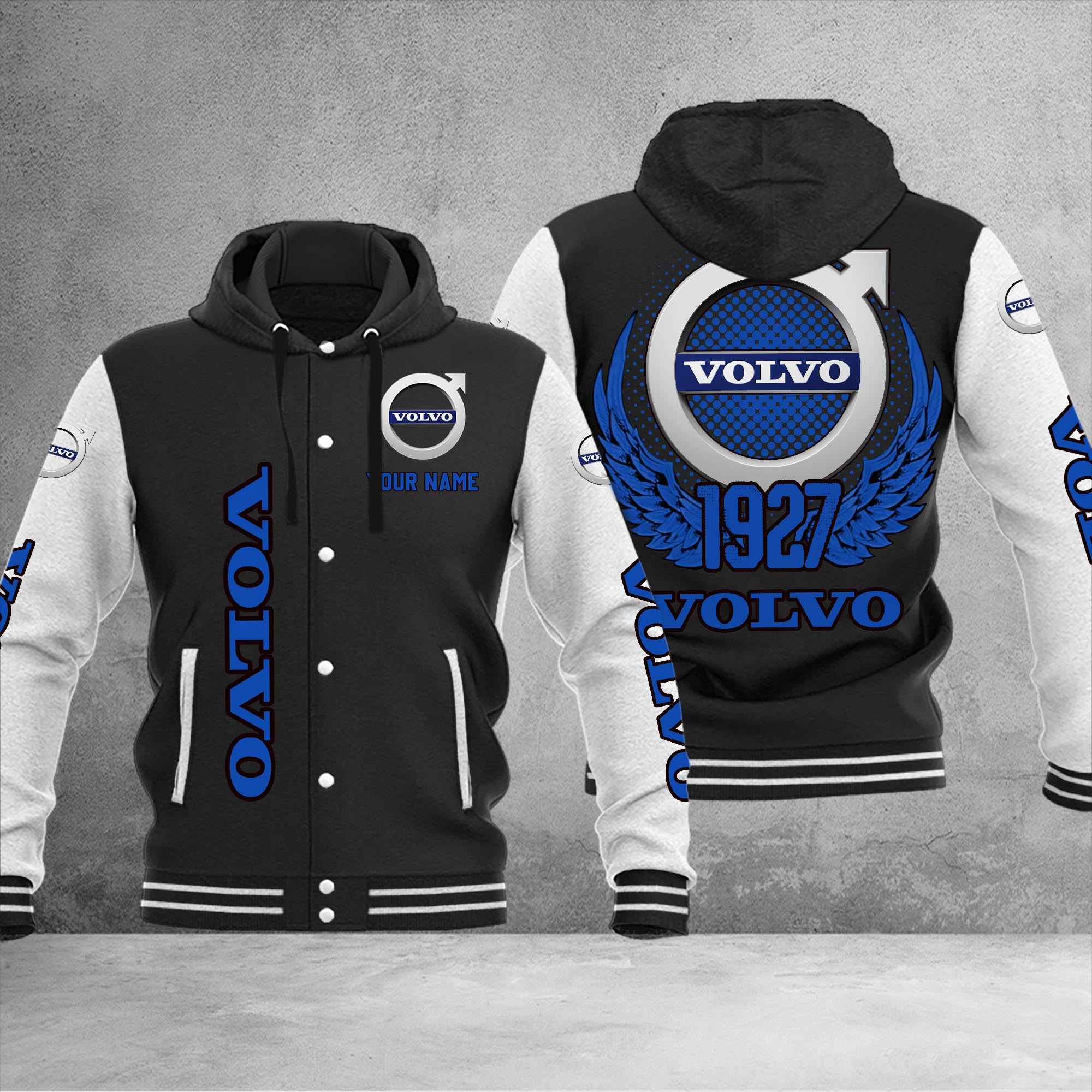 Volvo DMHJ1091 Baseball Jacket Multicolor - Famjoys Volvo DMHJ1091 Baseball Jacket Multicolor - Famjoys