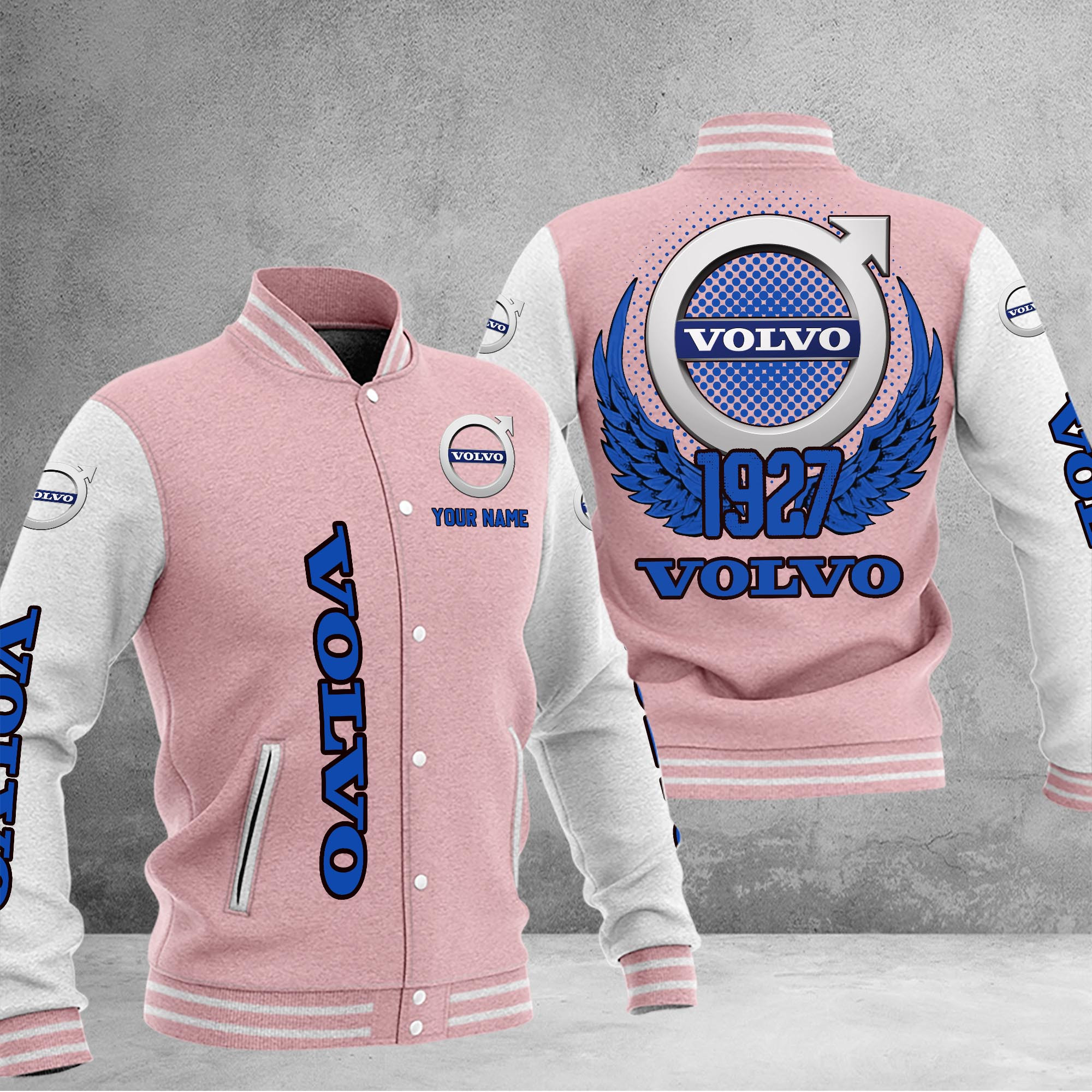 Volvo DMHJ1091 Baseball Jacket Multicolor - Famjoys Volvo DMHJ1091 Baseball Jacket Multicolor - Famjoys