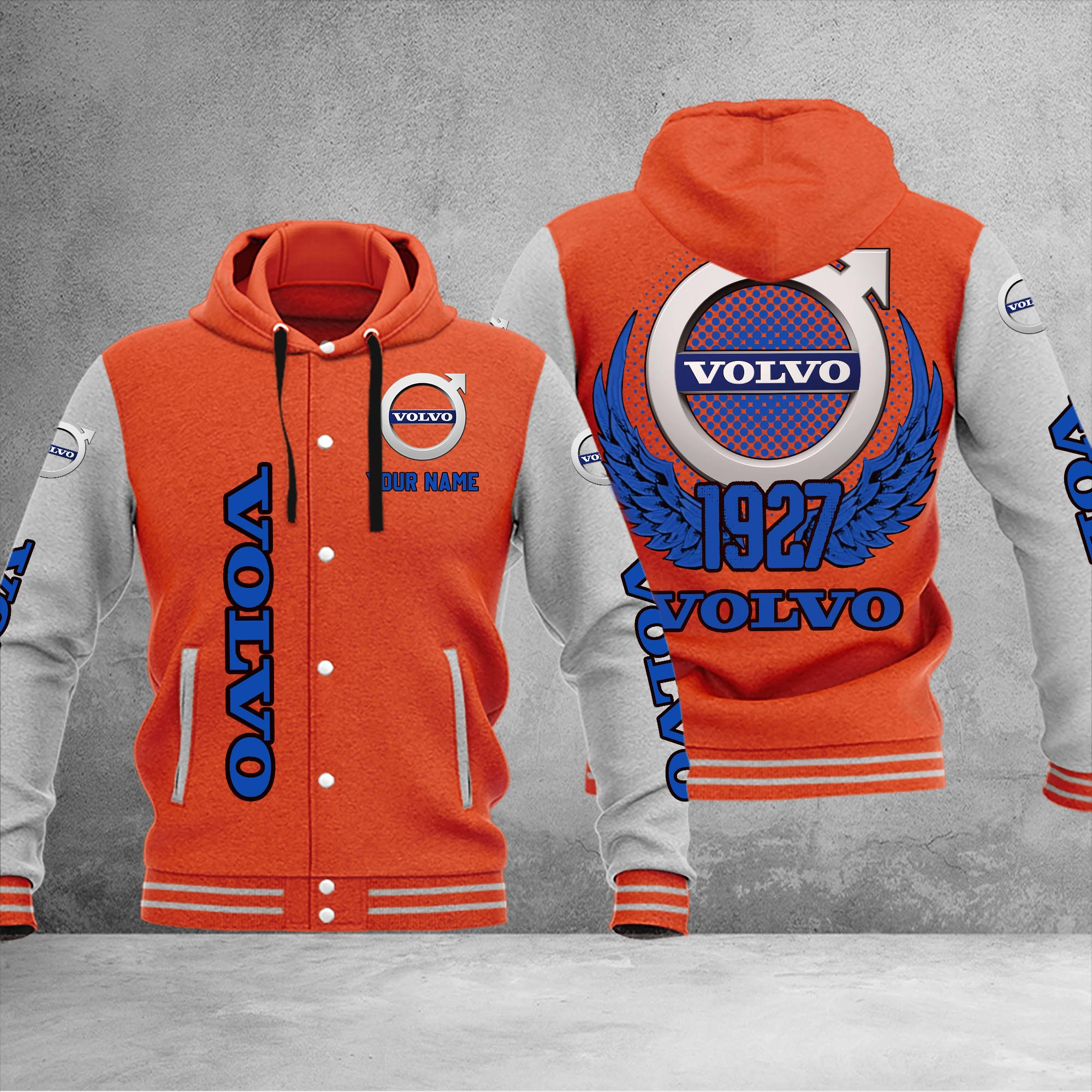 Volvo DMHJ1091 Baseball Jacket Multicolor - Famjoys Volvo DMHJ1091 Baseball Jacket Multicolor - Famjoys