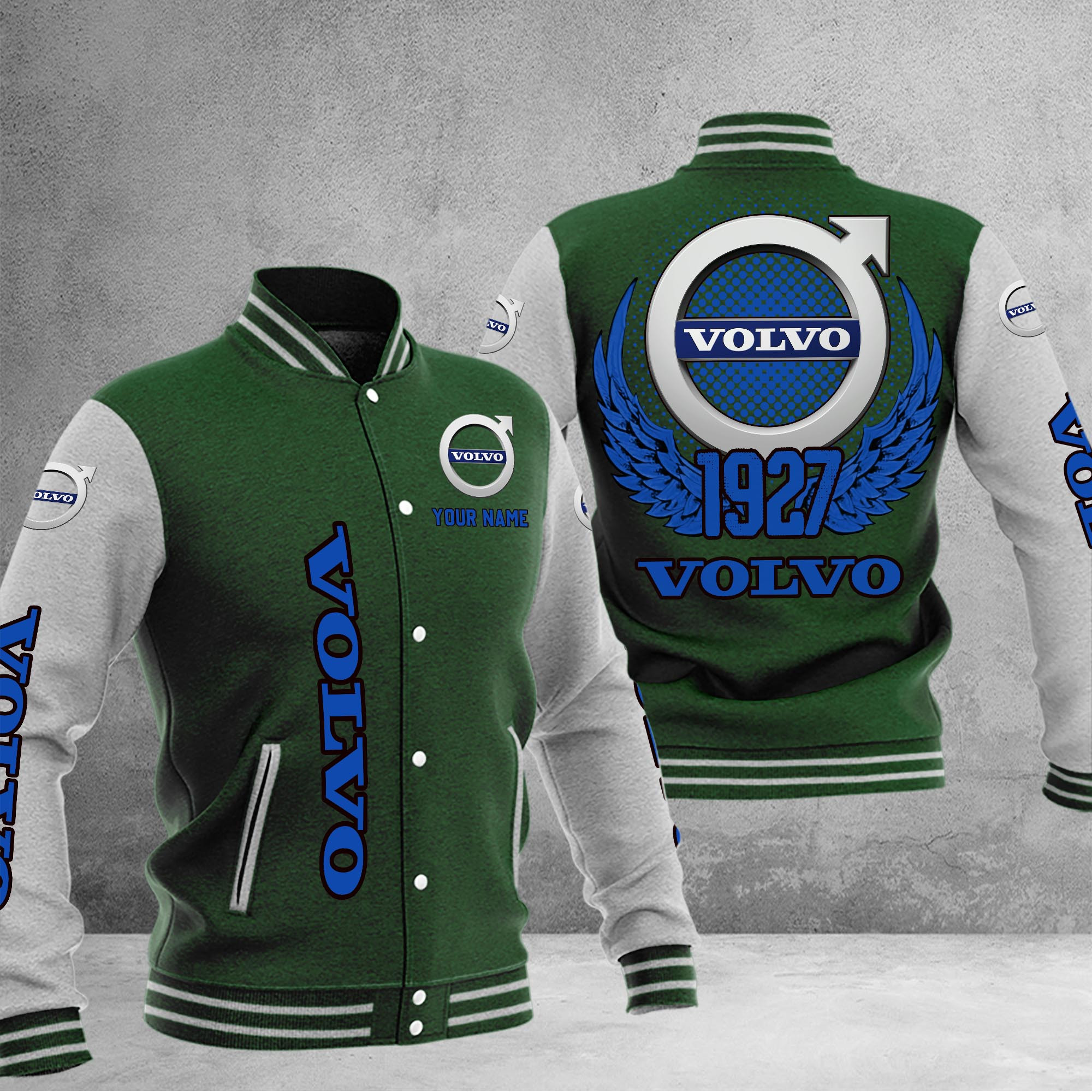 Volvo DMHJ1091 Baseball Jacket Multicolor - Famjoys Volvo DMHJ1091 Baseball Jacket Multicolor - Famjoys