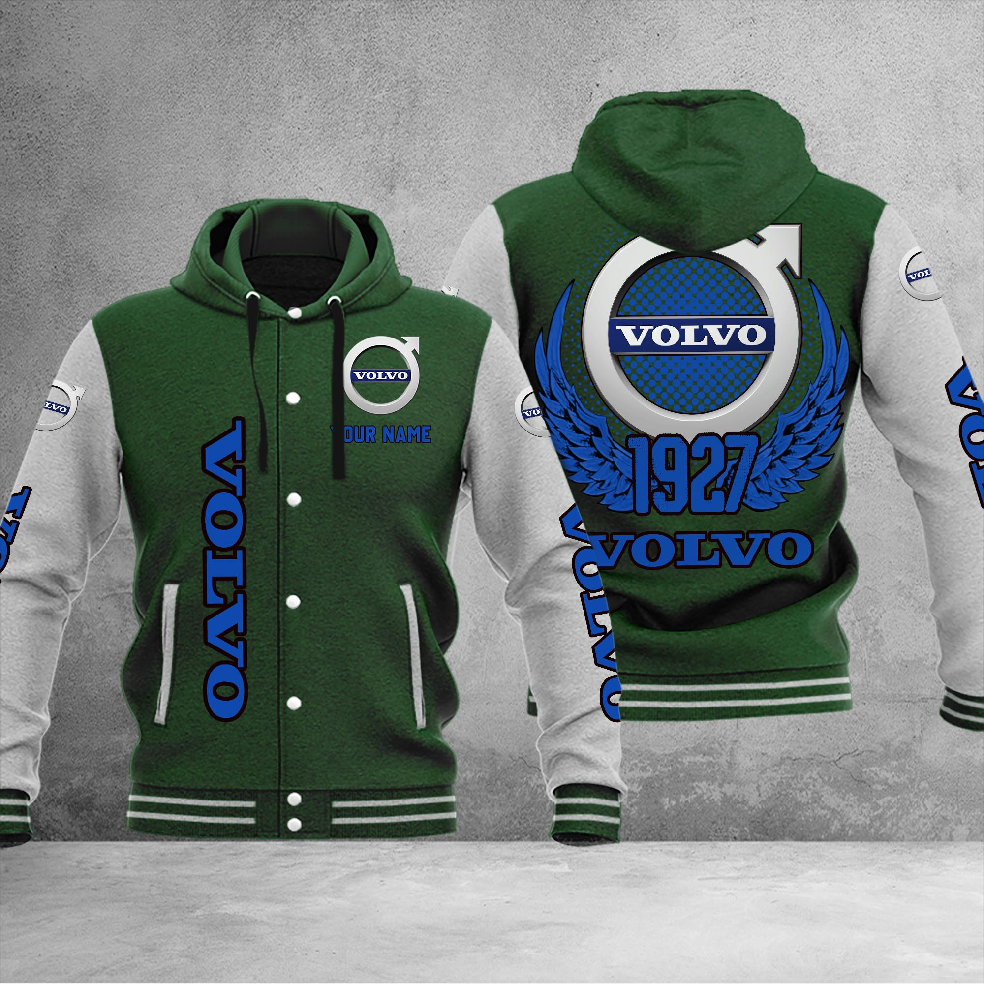 Volvo DMHJ1091 Baseball Jacket Multicolor - Famjoys Volvo DMHJ1091 Baseball Jacket Multicolor - Famjoys