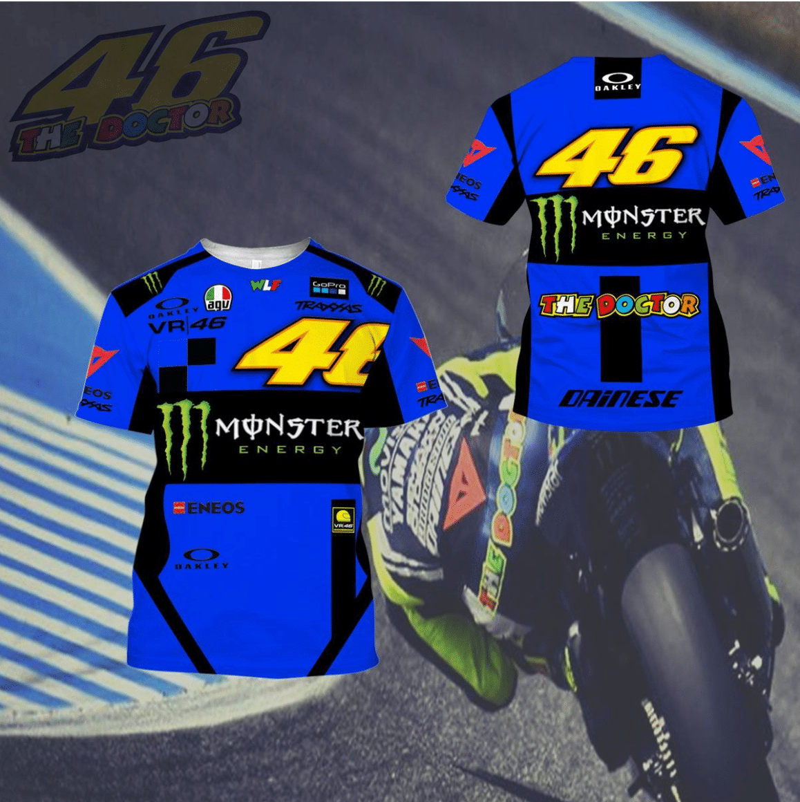 VR46 v6 Blue Hoodies - Famjoys VR46 v6 Blue Hoodies - Famjoys