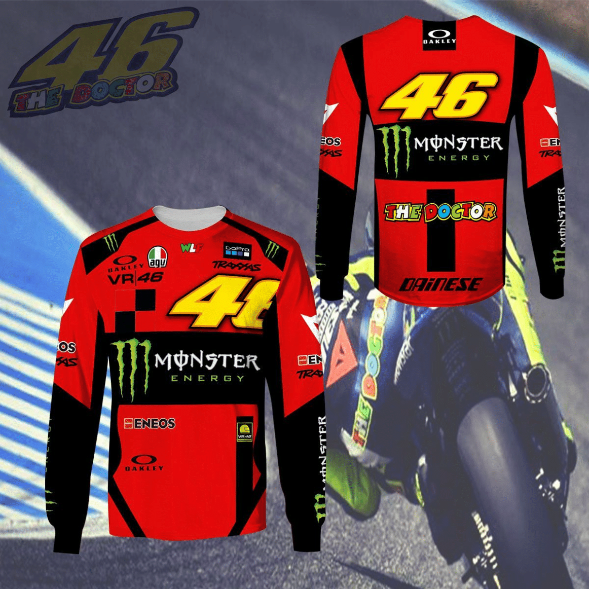 VR46 v6 Red Hoodies - Famjoys VR46 v6 Red Hoodies - Famjoys