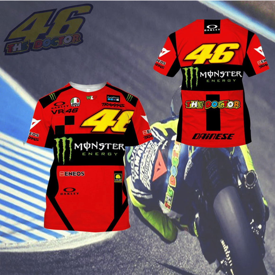 VR46 v6 Red Hoodies - Famjoys VR46 v6 Red Hoodies - Famjoys