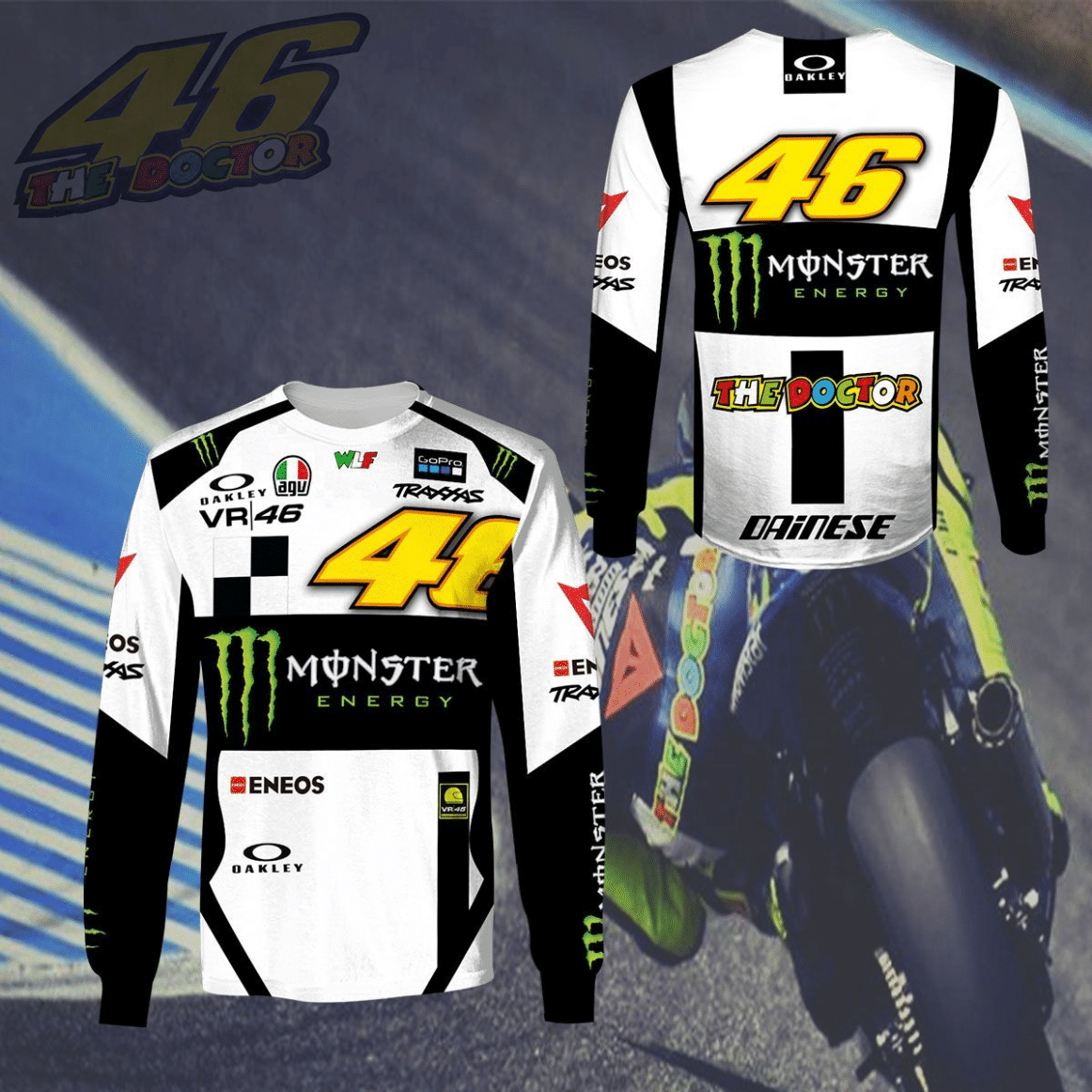 VR46 v6 White Hoodies - Famjoys VR46 v6 White Hoodies - Famjoys