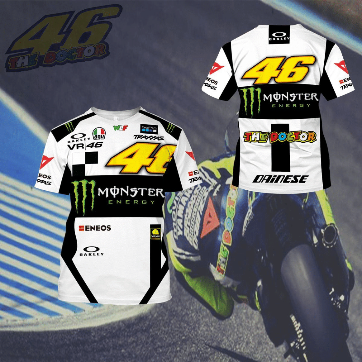 VR46 v6 White Hoodies - Famjoys VR46 v6 White Hoodies - Famjoys