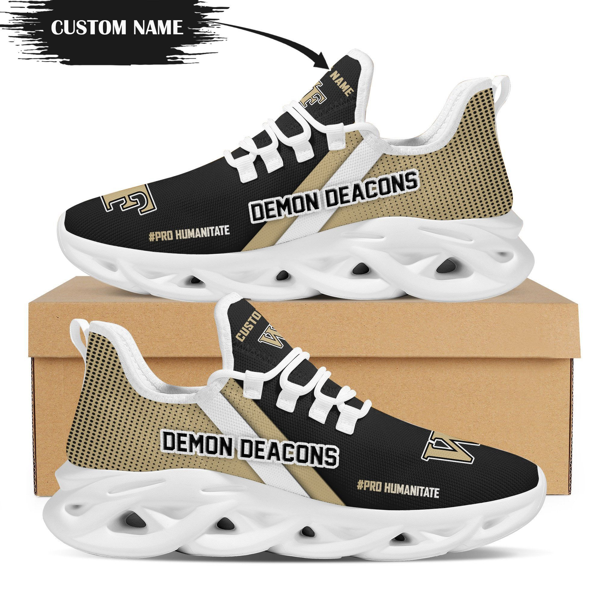 Wake Forest Demon Deacons Custom Personalized Max Soul Sneakers Shoes - Famjoys Wake Forest Demon Deacons Custom Personalized Max Soul Sneakers Shoes - Famjoys