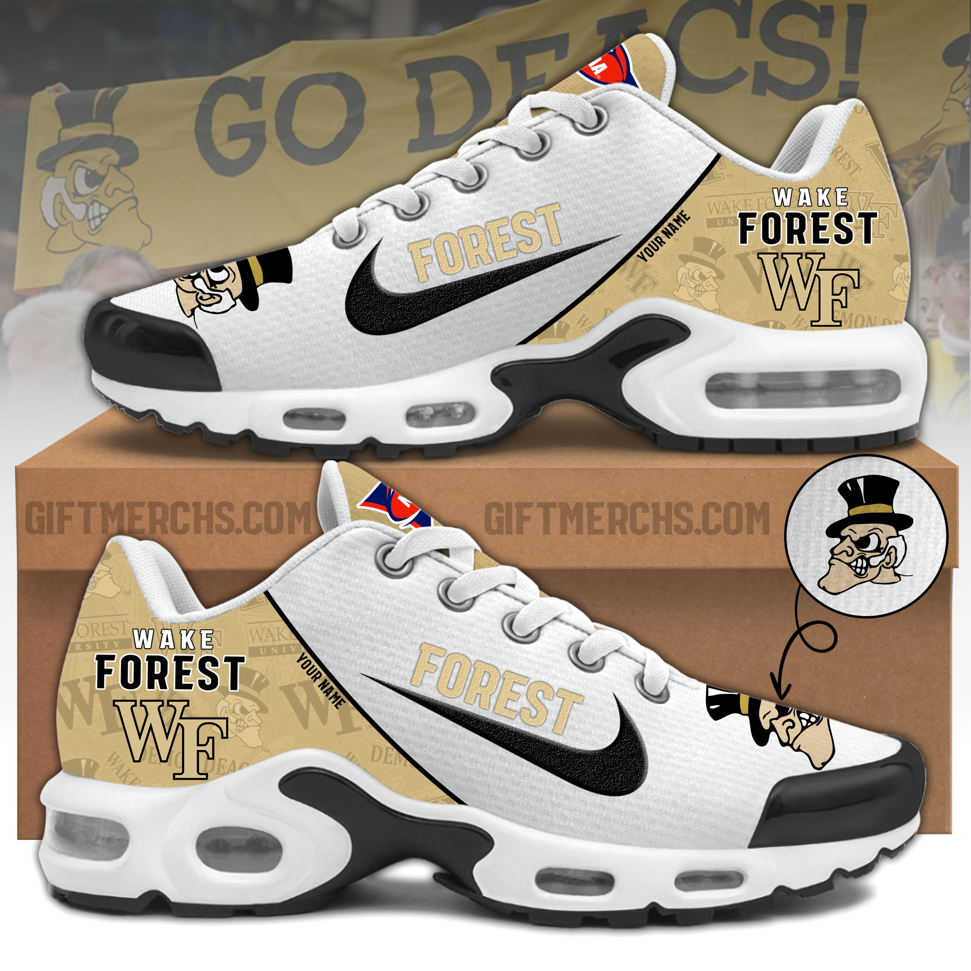 Wake Forest Personalized Shoes - Famjoys Wake Forest Personalized Shoes - Famjoys