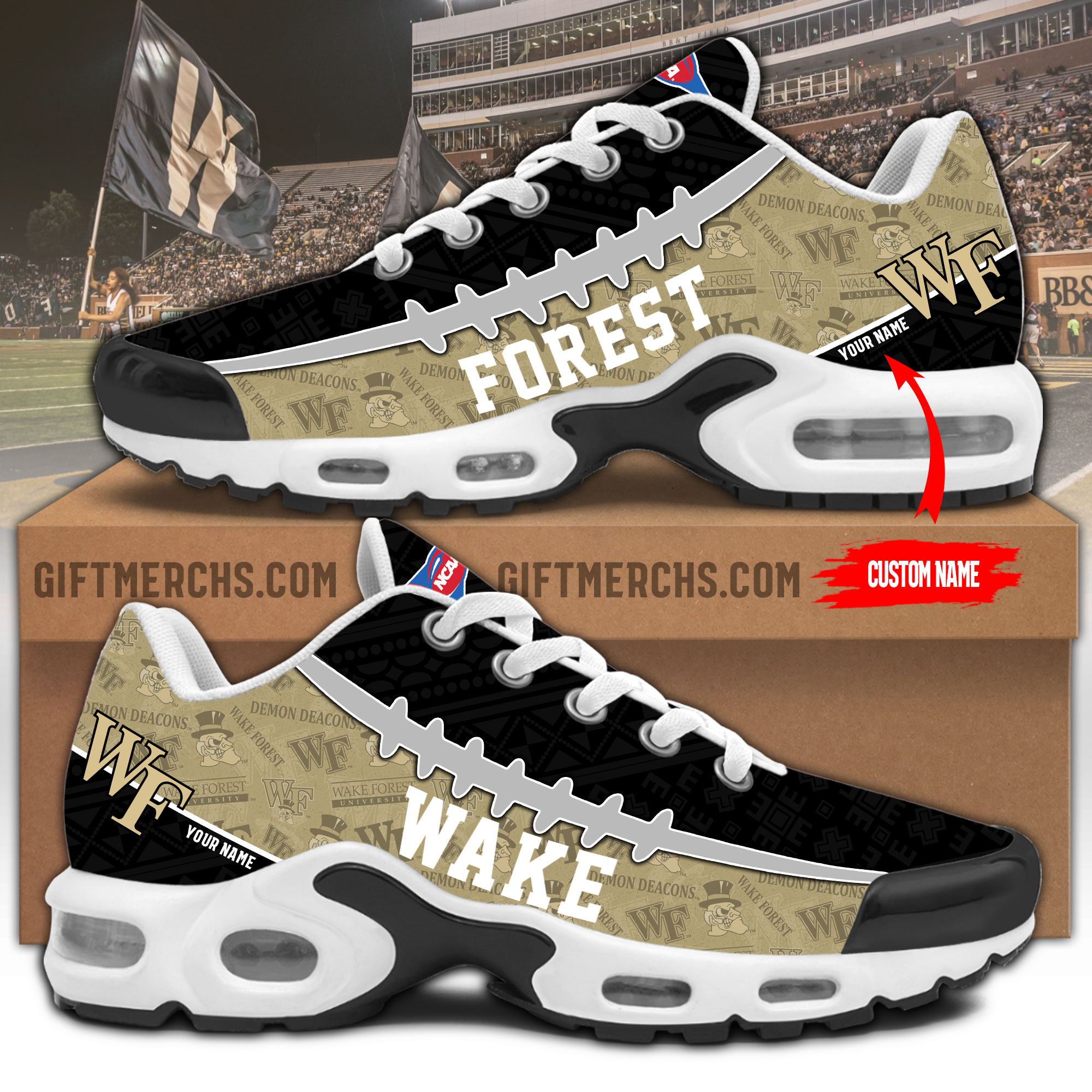 Wake Forest Personalized Shoes - Famjoys Wake Forest Personalized Shoes - Famjoys