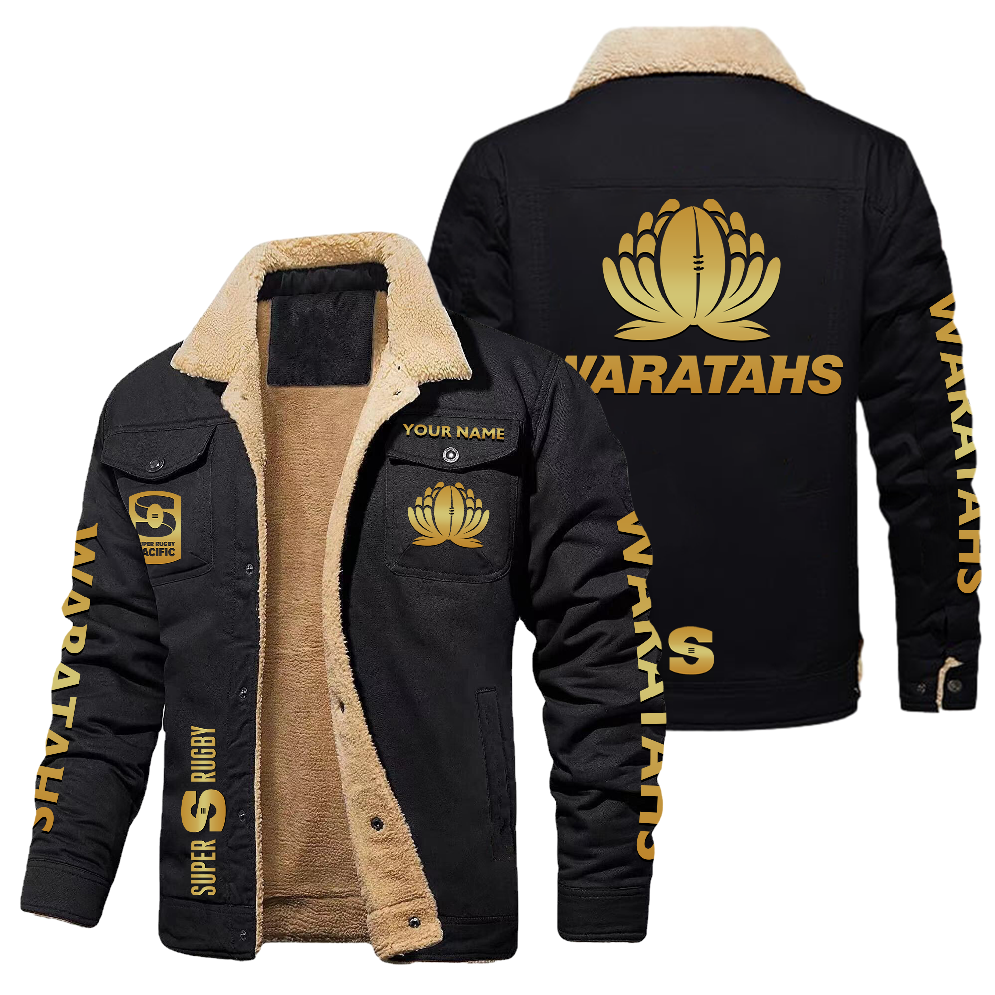 Waratahs Personalized Fleece Casual Jacket – Edition - Famjoys Waratahs Personalized Fleece Casual Jacket – Edition - Famjoys