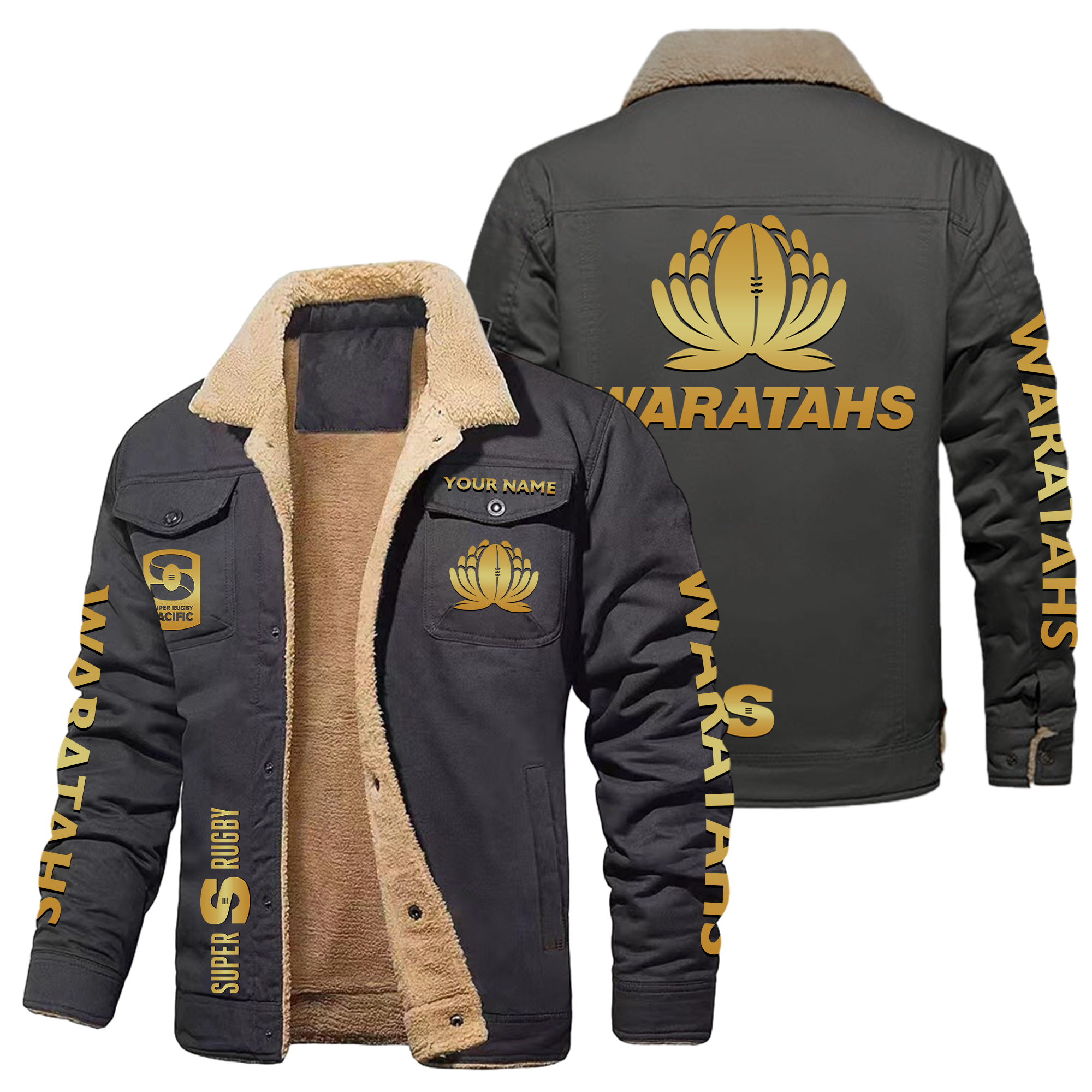 Waratahs Personalized Fleece Casual Jacket – Edition - Famjoys Waratahs Personalized Fleece Casual Jacket – Edition - Famjoys