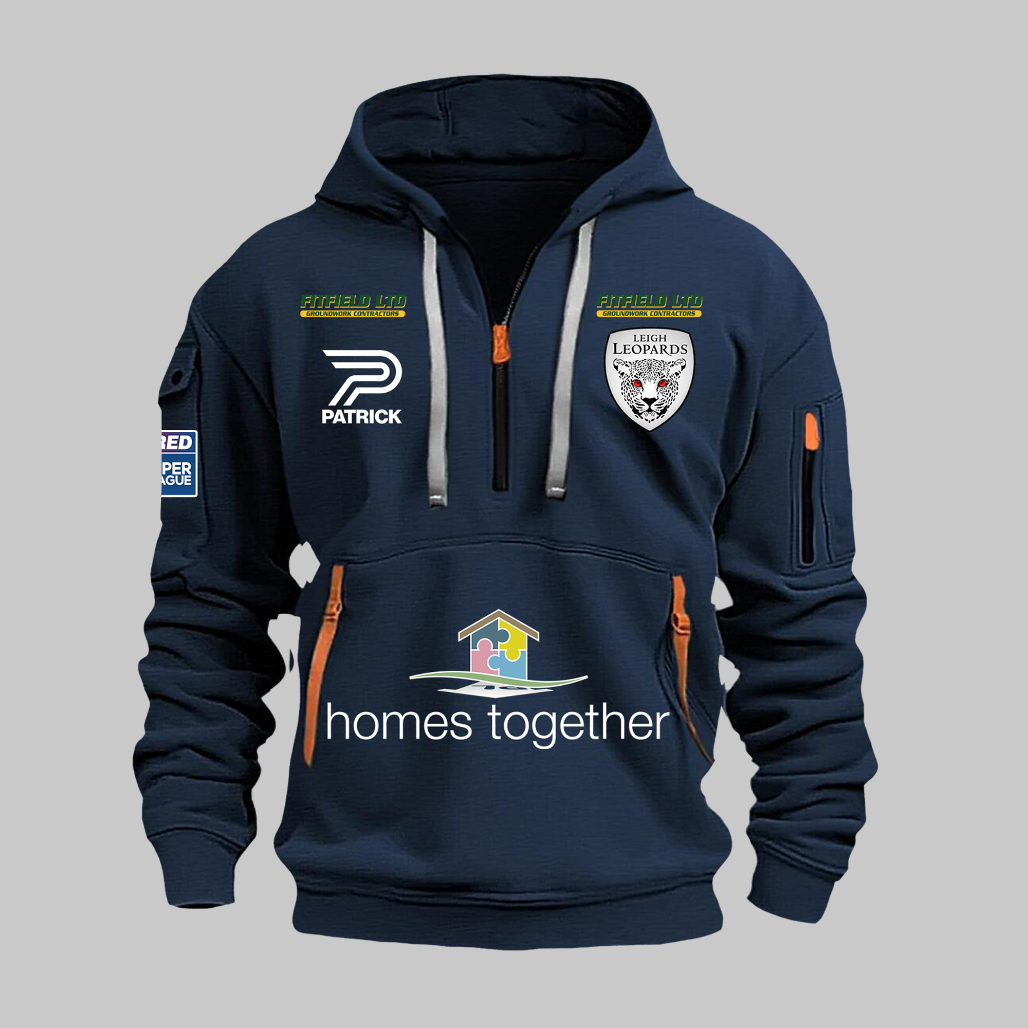 Warrington Wolves Black Hoodie - Famjoys Warrington Wolves Black Hoodie - Famjoys