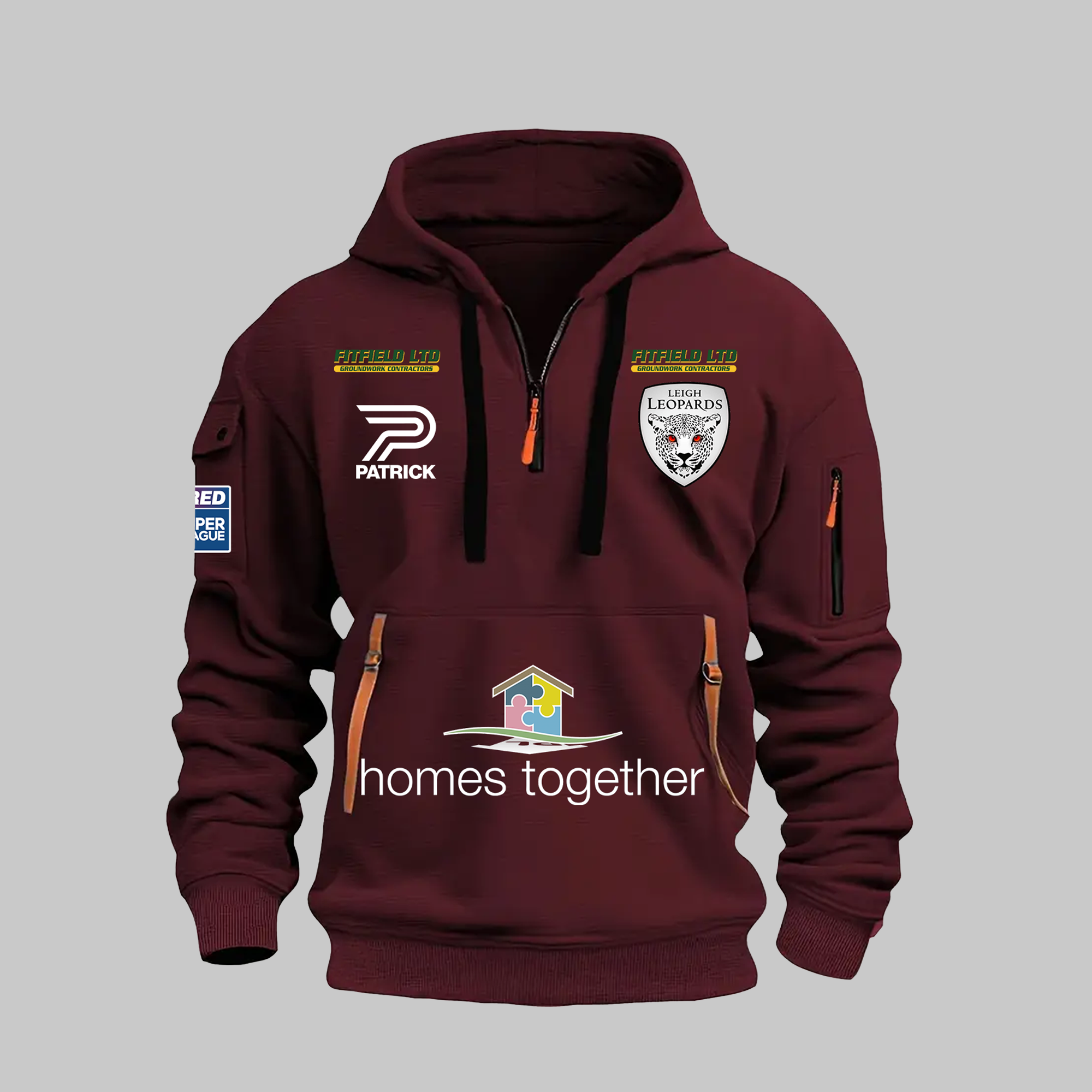 Warrington Wolves Black Hoodie - Famjoys Warrington Wolves Black Hoodie - Famjoys