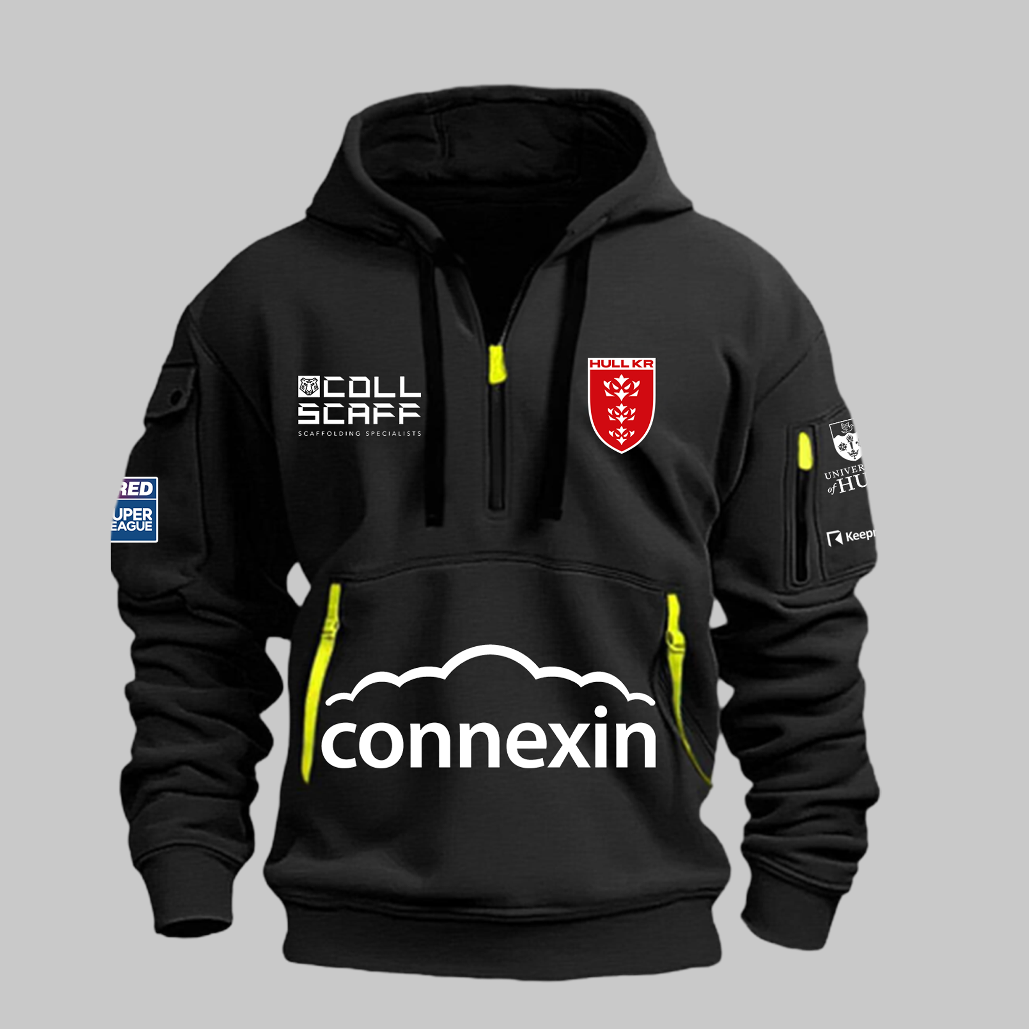 Warrington Wolves Black Hoodie - Famjoys Warrington Wolves Black Hoodie - Famjoys