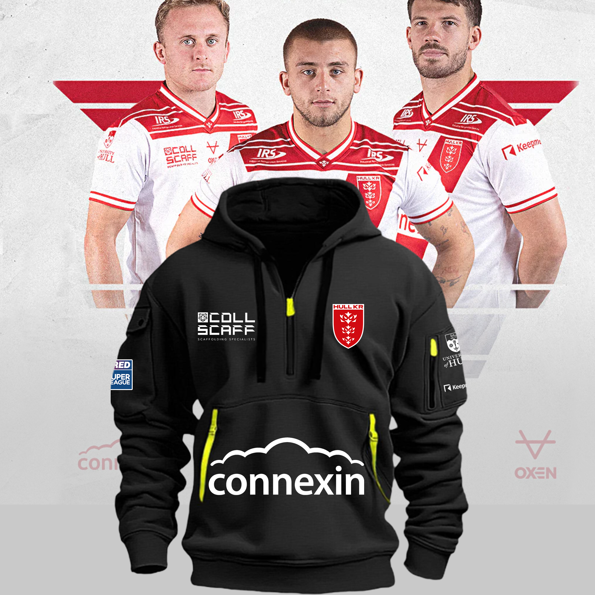 Warrington Wolves Black Hoodie - Famjoys Warrington Wolves Black Hoodie - Famjoys