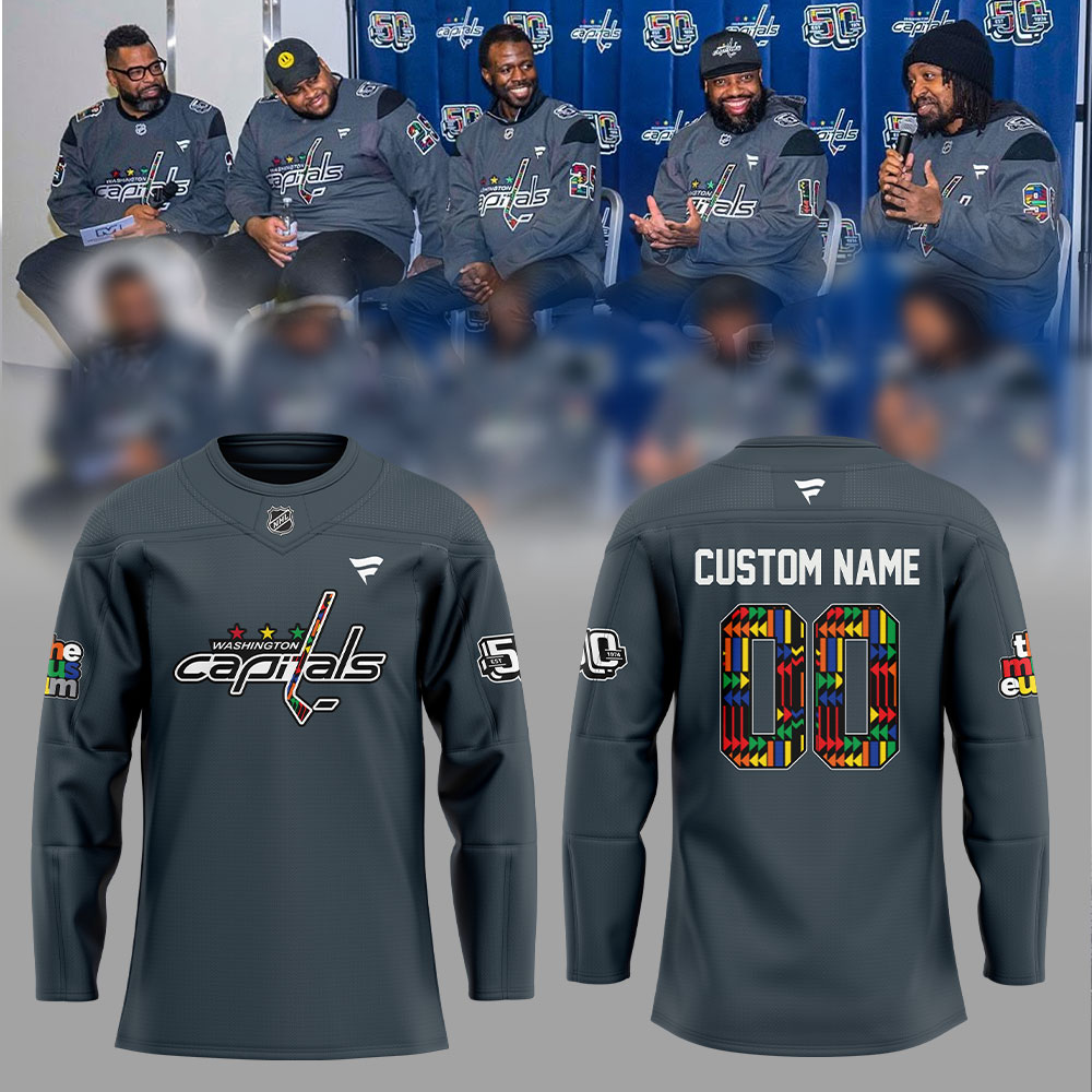 Washington Capitals Black History Month Custom Name, Number For Fans Jersey - Famjoys Washington Capitals Black History Month Custom Name, Number For Fans Jersey - Famjoys