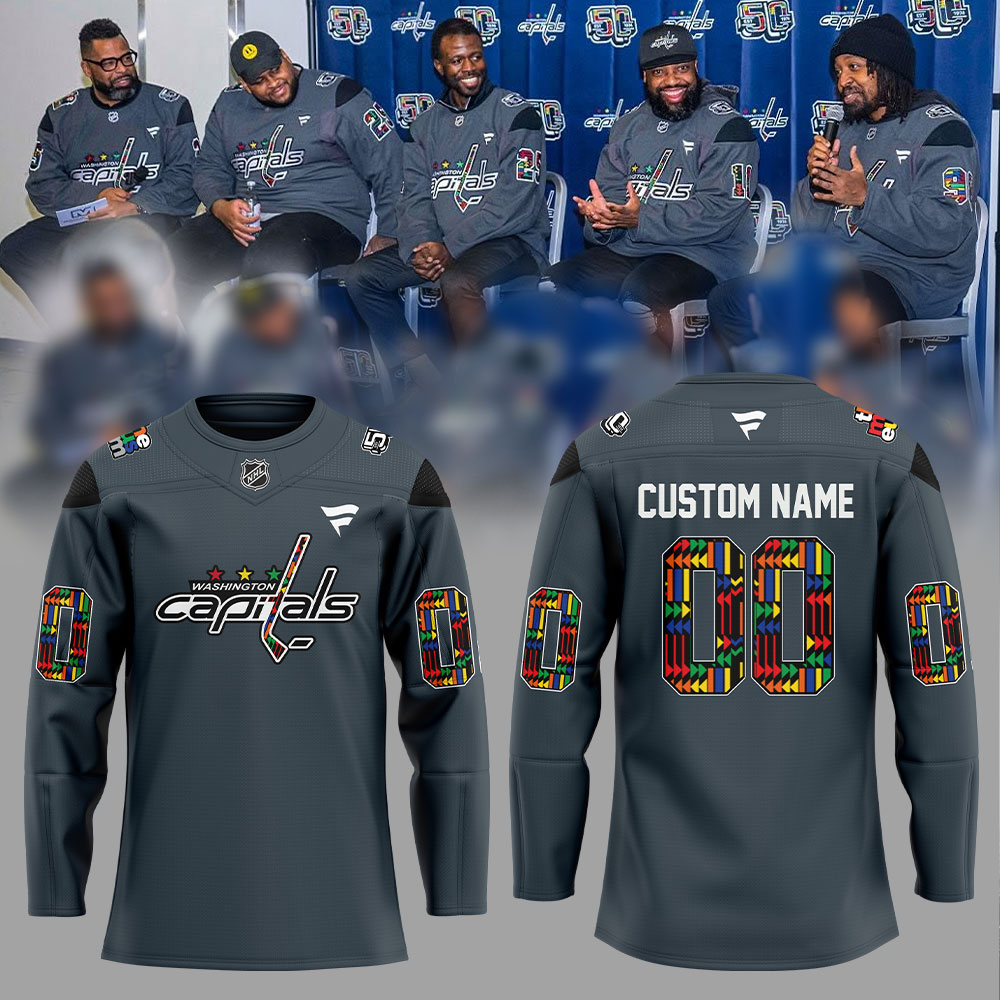 Washington Capitals Black History Month Custom Name, Number For Fans Jersey - Famjoys Washington Capitals Black History Month Custom Name, Number For Fans Jersey - Famjoys