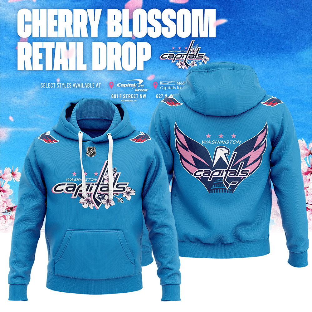 Washington Capitals Cherry Blossom Hoodie - Famjoys Washington Capitals Cherry Blossom Hoodie - Famjoys