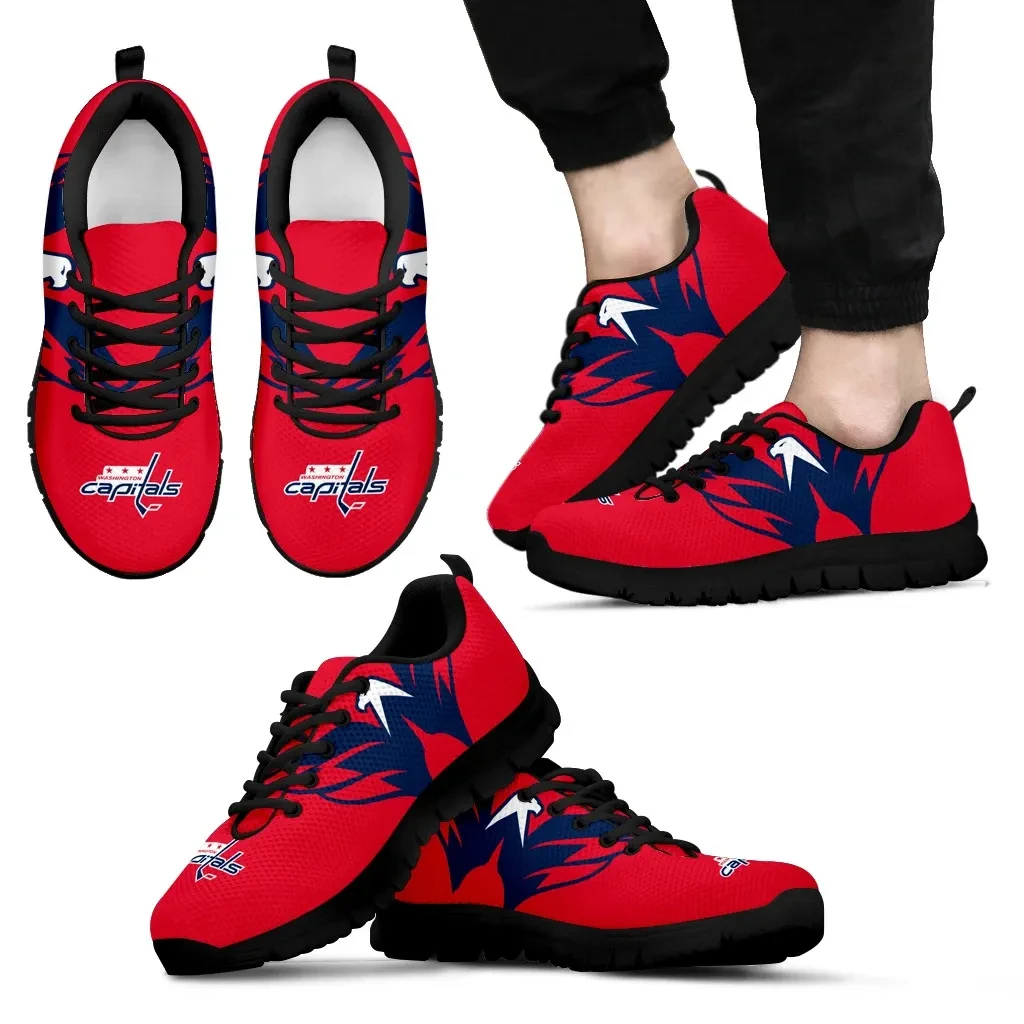 Washington Capitals Fan Custom Unofficial Running Shoes Sneakers Trainers - Famjoys Washington Capitals Fan Custom Unofficial Running Shoes Sneakers Trainers - Famjoys
