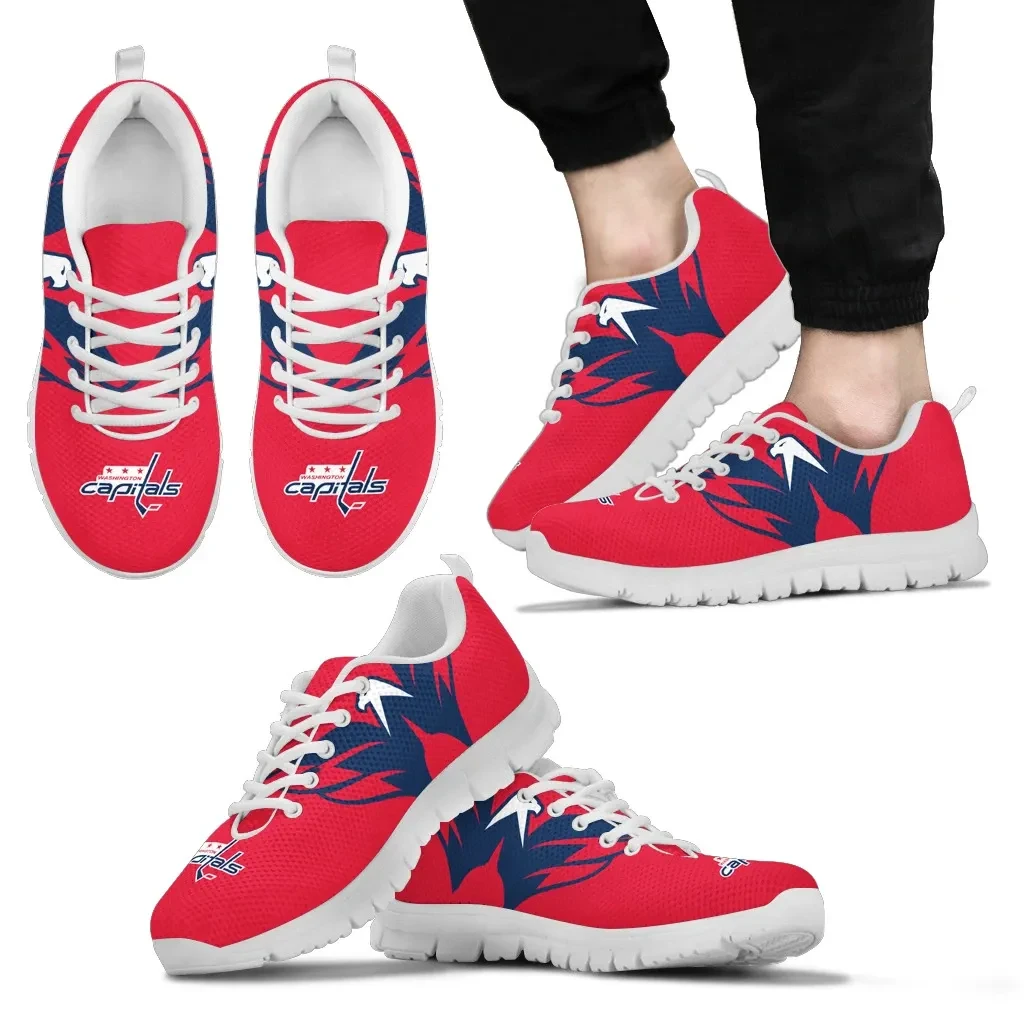 Washington Capitals Fan Custom Unofficial Running Shoes Sneakers Trainers - Famjoys Washington Capitals Fan Custom Unofficial Running Shoes Sneakers Trainers - Famjoys