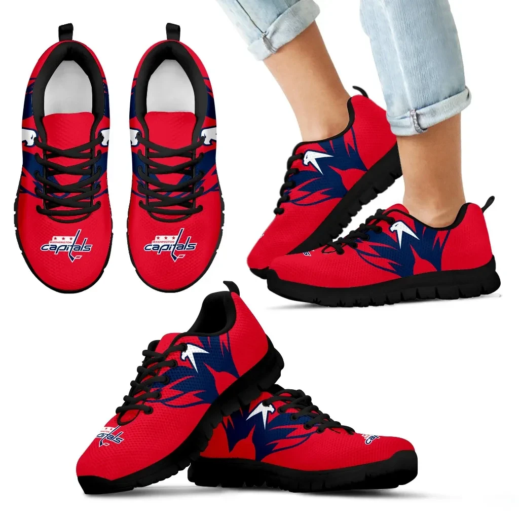 Washington Capitals Fan Custom Unofficial Running Shoes Sneakers Trainers - Famjoys Washington Capitals Fan Custom Unofficial Running Shoes Sneakers Trainers - Famjoys