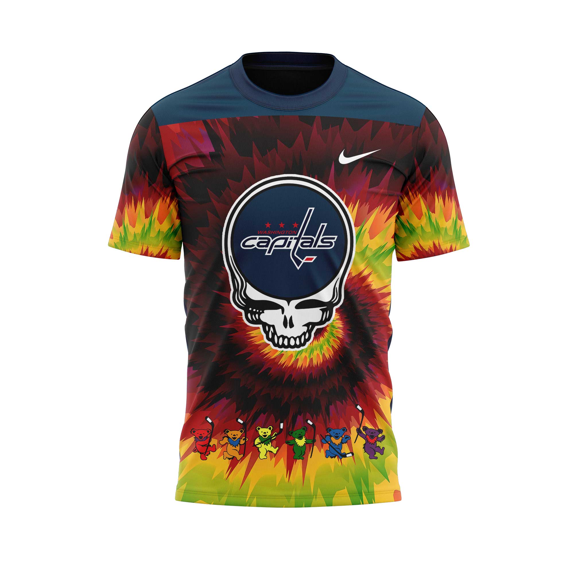Washington Capitals Grateful Dead Night T-shirt - Famjoys Washington Capitals Grateful Dead Night T-shirt - Famjoys