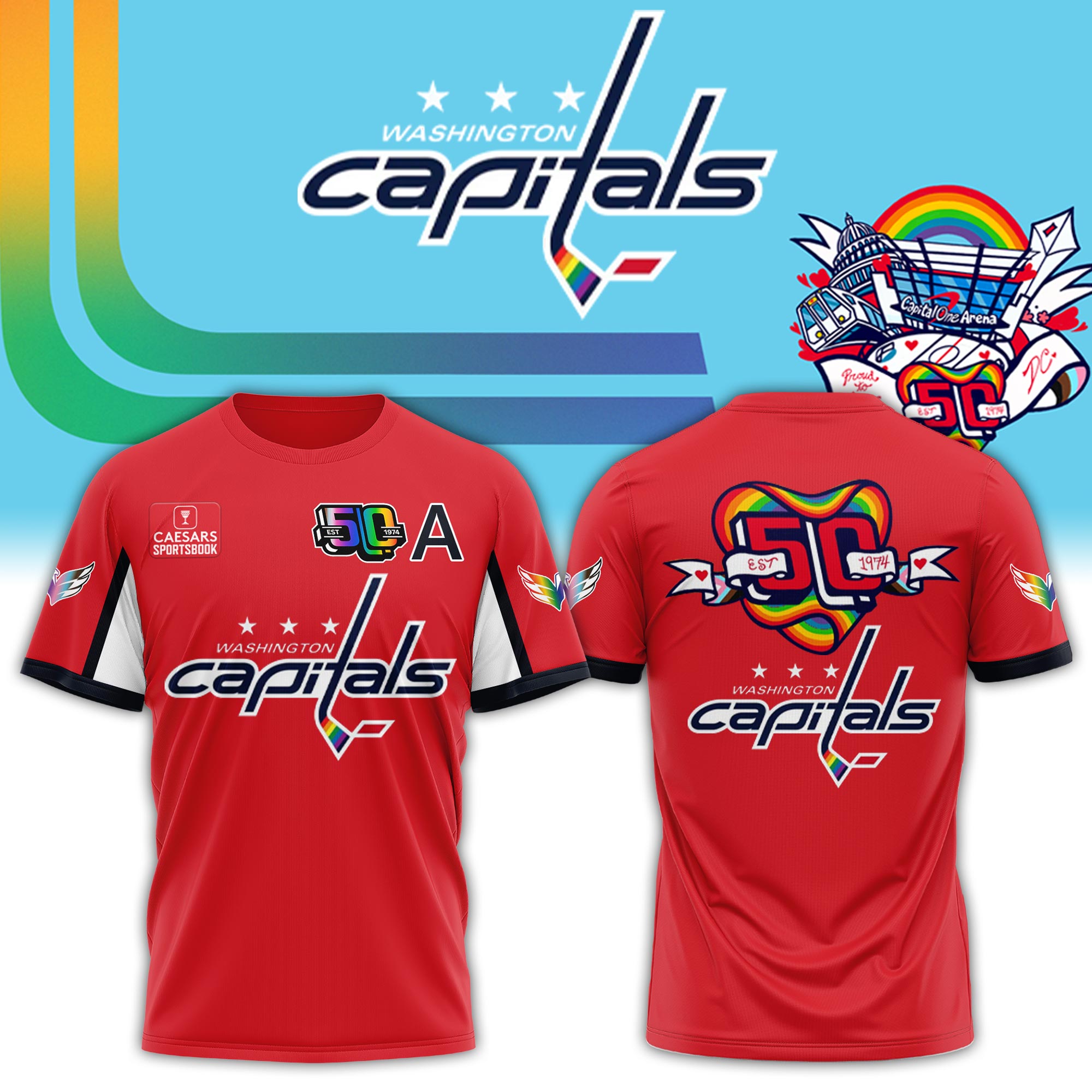 Washington Capitals Special “Pride Night” T-shirt - Famjoys Washington Capitals Special “Pride Night” T-shirt - Famjoys