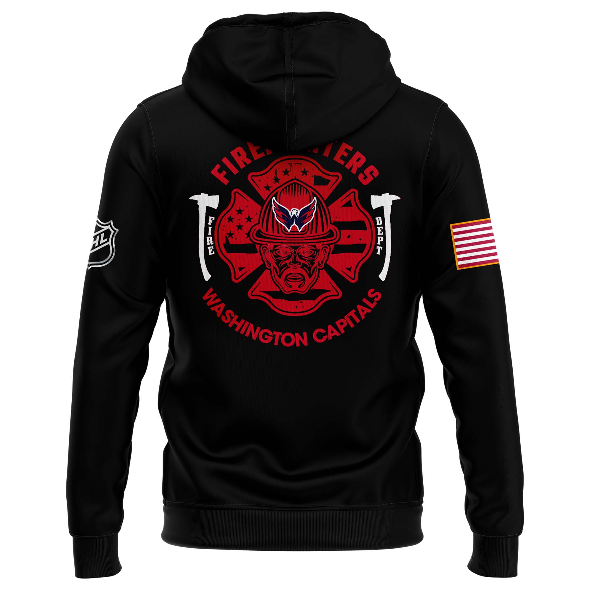 Washington Capitals x Firefighter Appreciation Night Premium Pullover Hoodie - Famjoys Washington Capitals x Firefighter Appreciation Night Premium Pullover Hoodie - Famjoys