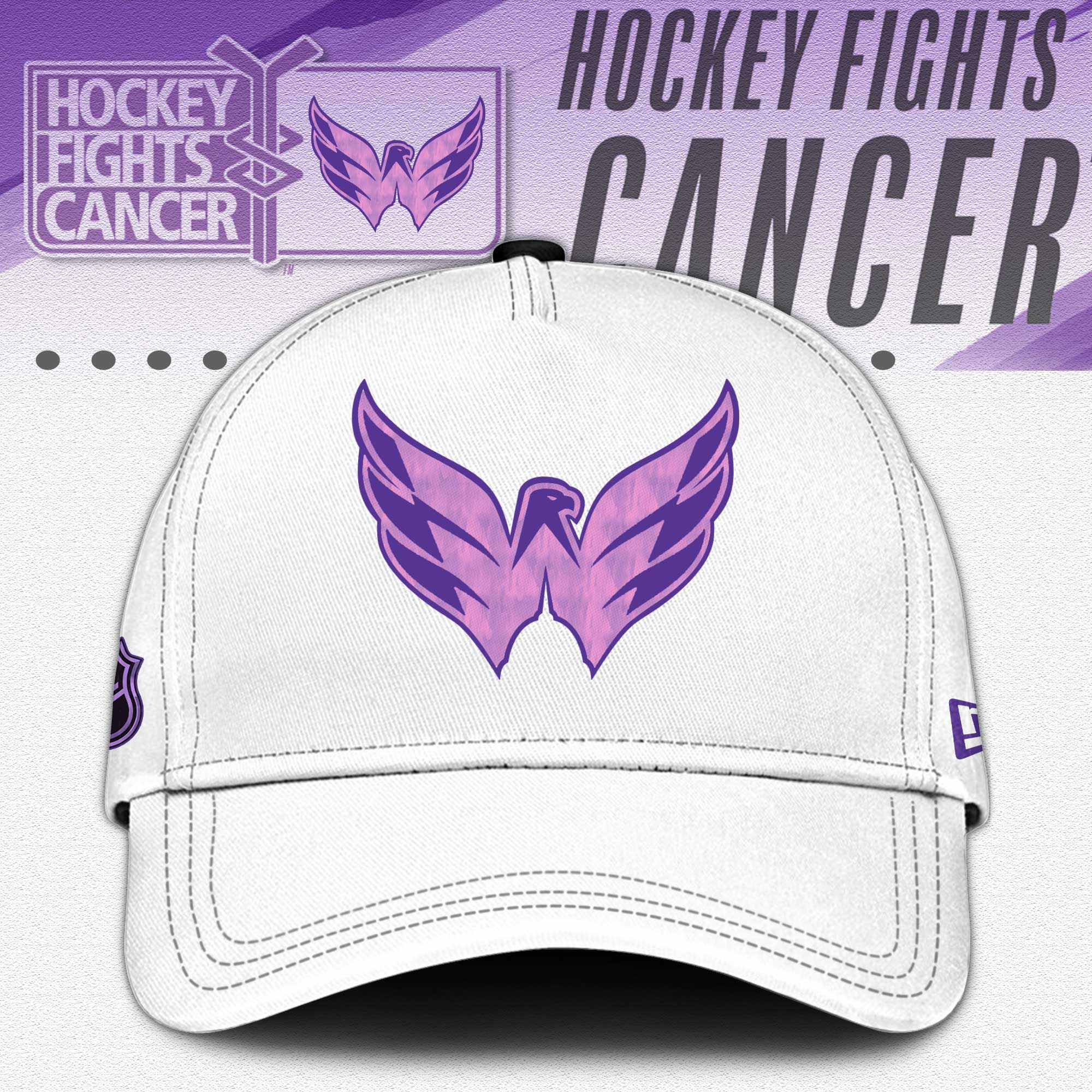 Washington Capitals x Hockey Fights Cancer White Hoodie 2024 - Famjoys Washington Capitals x Hockey Fights Cancer White Hoodie 2024 - Famjoys