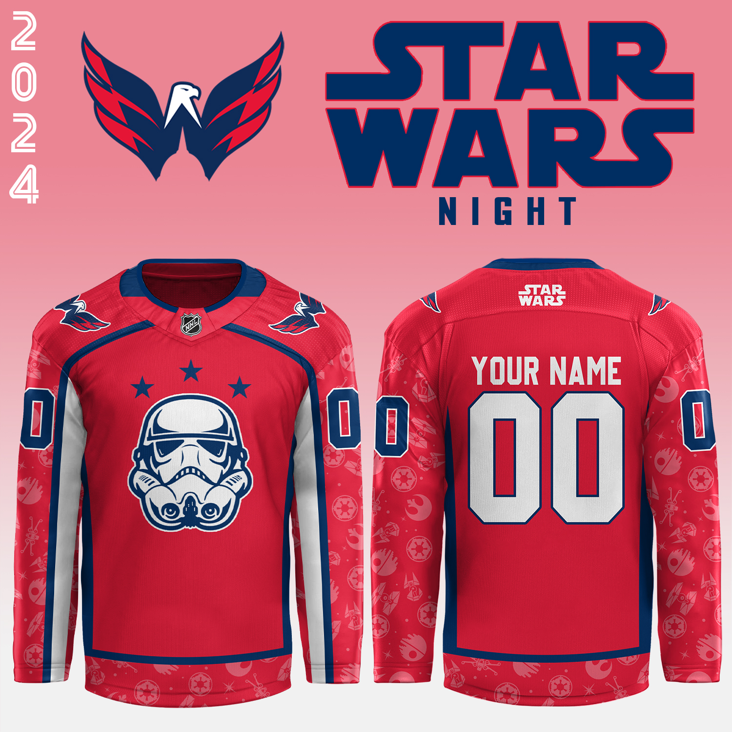 Washington Capitals x Star Wars Night Custom jersey - Famjoys Washington Capitals x Star Wars Night Custom jersey - Famjoys
