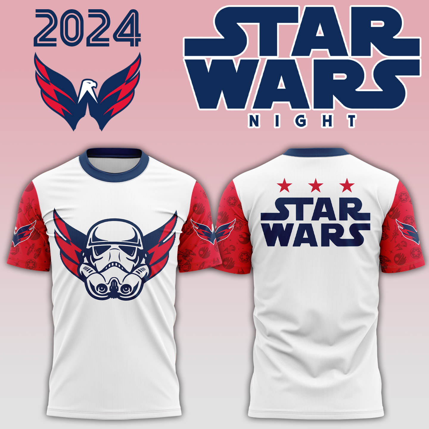 Washington Capitals x Star Wars Night Tee - Famjoys Washington Capitals x Star Wars Night Tee - Famjoys