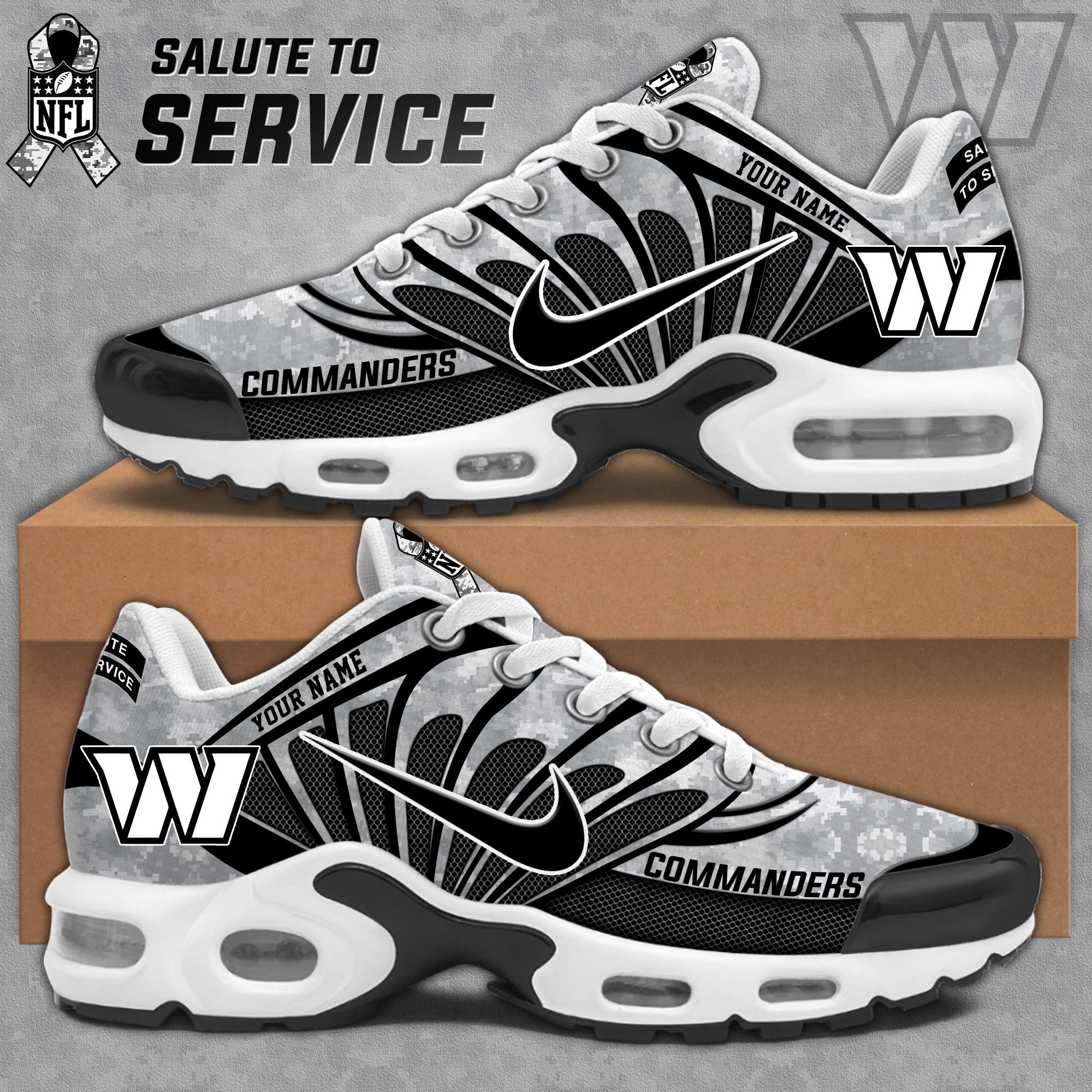 Washington Commander Personalized Shoes - Famjoys Washington Commander Personalized Shoes - Famjoys