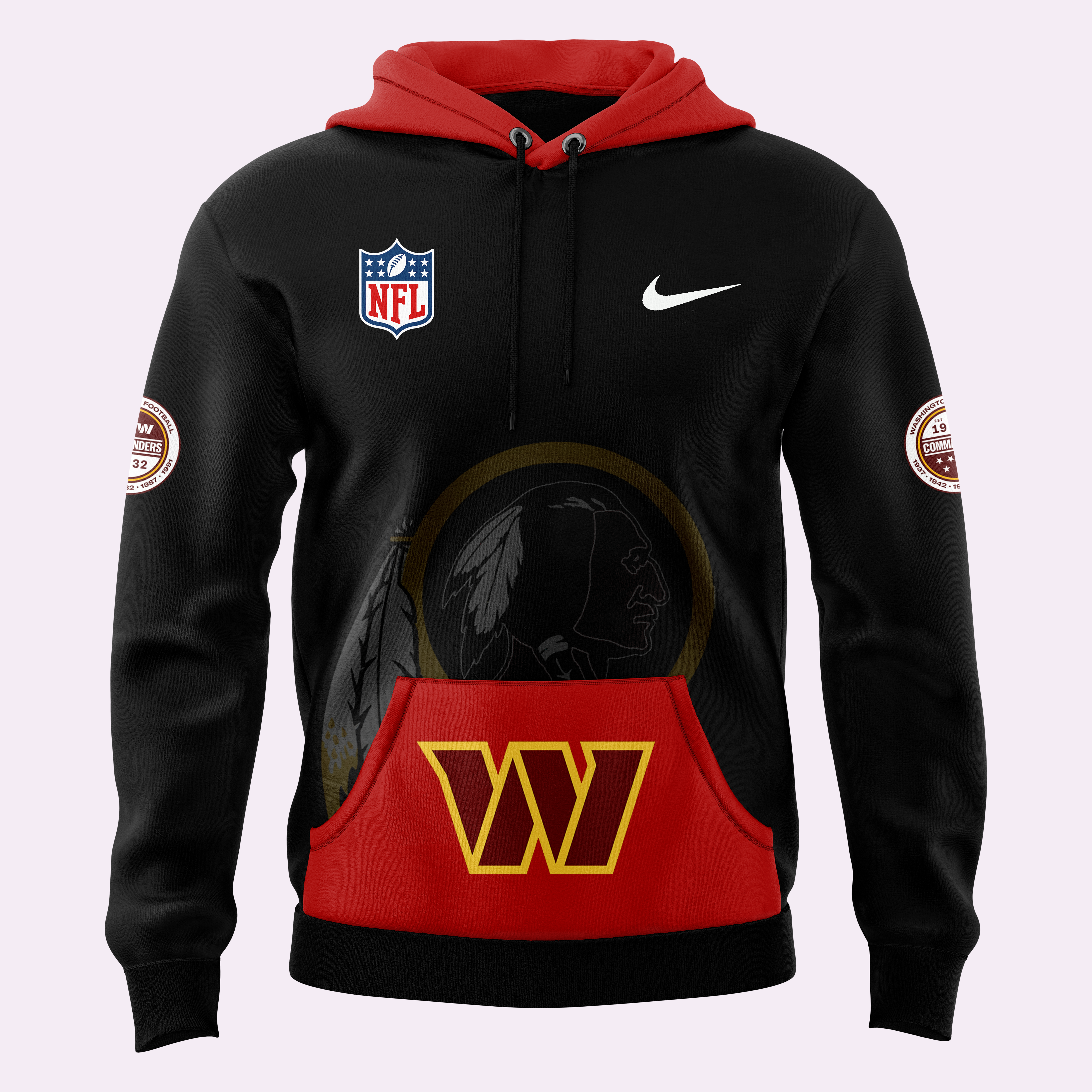 Washington Commanders #RaiseHail Pullover Hoodie - Famjoys Washington Commanders #RaiseHail Pullover Hoodie - Famjoys