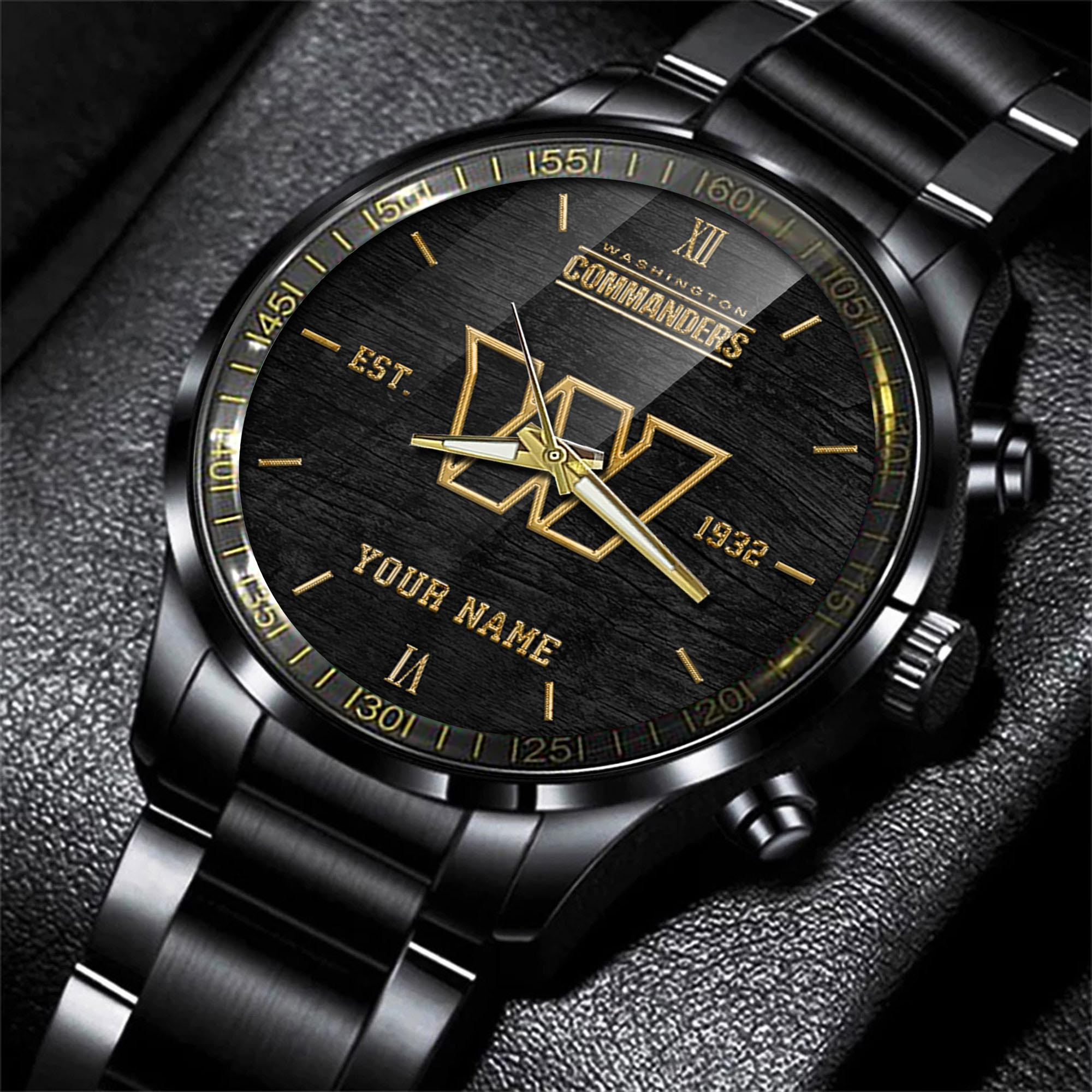 Washington Commanders Black Fashion Sport Black Fashion Watch - Famjoys Washington Commanders Black Fashion Sport Black Fashion Watch - Famjoys