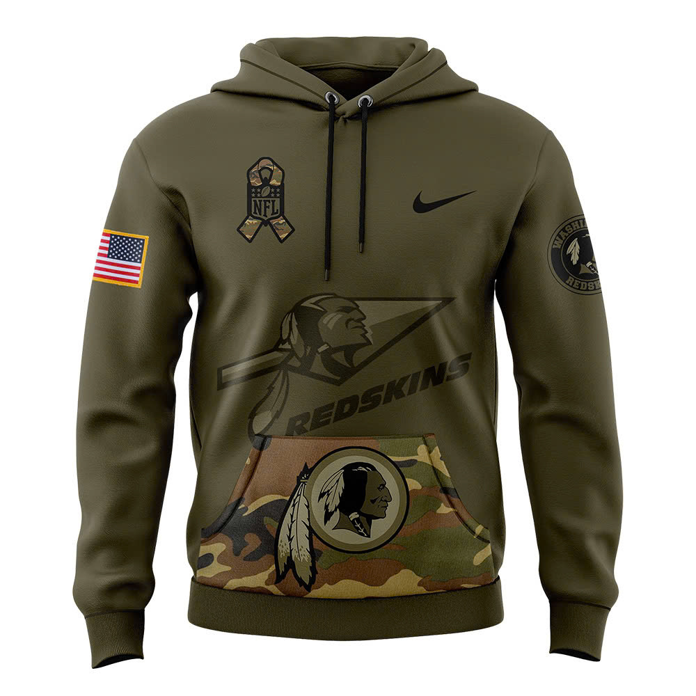 Washington Commanders Camo Salute to Service Club Fleece Pullover Hoodie - Famjoys Washington Commanders Camo Salute to Service Club Fleece Pullover Hoodie - Famjoys