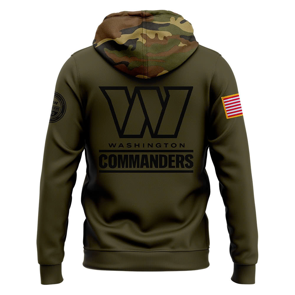 Washington Commanders Camo Salute to Service Club Fleece Pullover Hoodie V3 - Famjoys Washington Commanders Camo Salute to Service Club Fleece Pullover Hoodie V3 - Famjoys