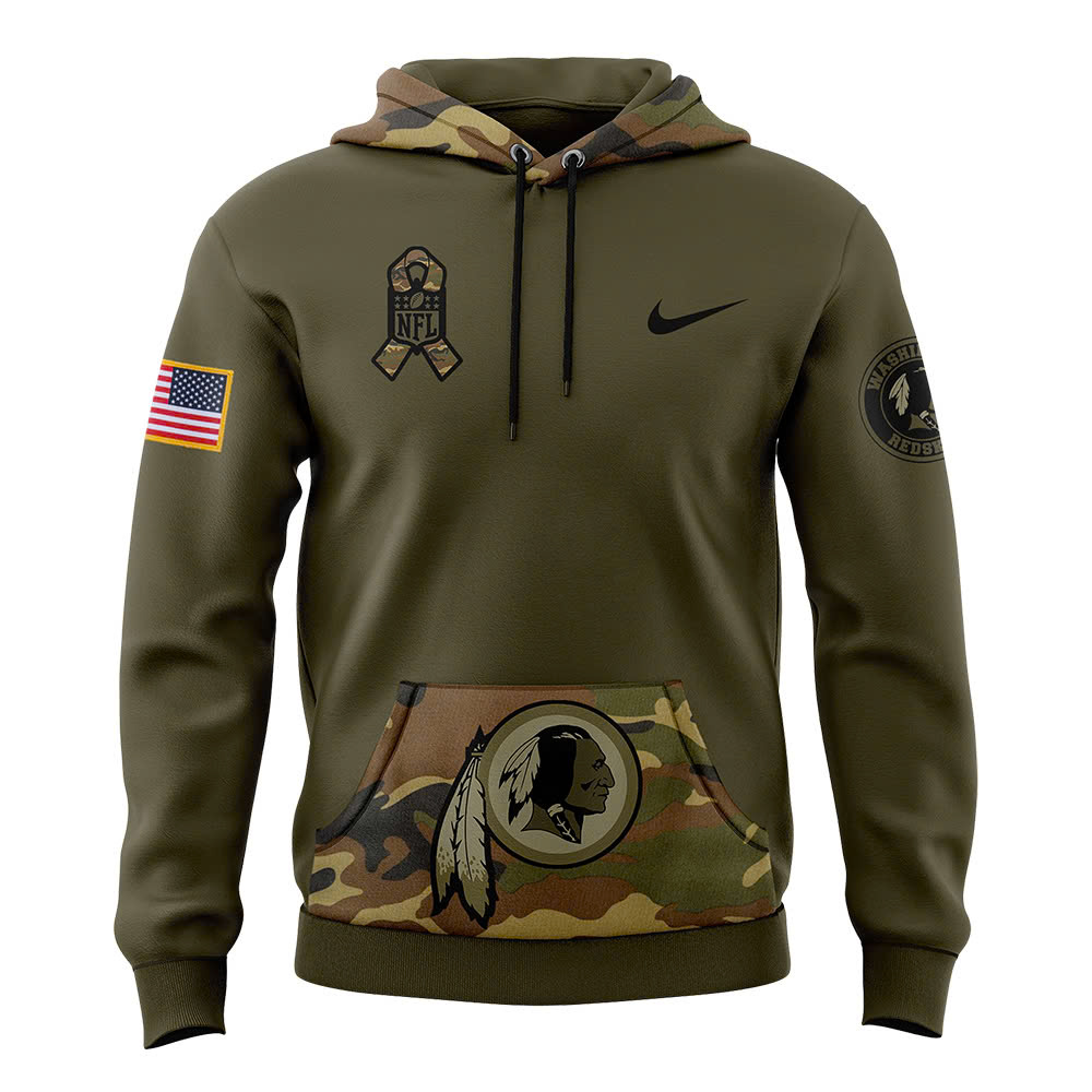 Washington Commanders Camo Salute to Service Club Fleece Pullover Hoodie V6 - Famjoys Washington Commanders Camo Salute to Service Club Fleece Pullover Hoodie V6 - Famjoys
