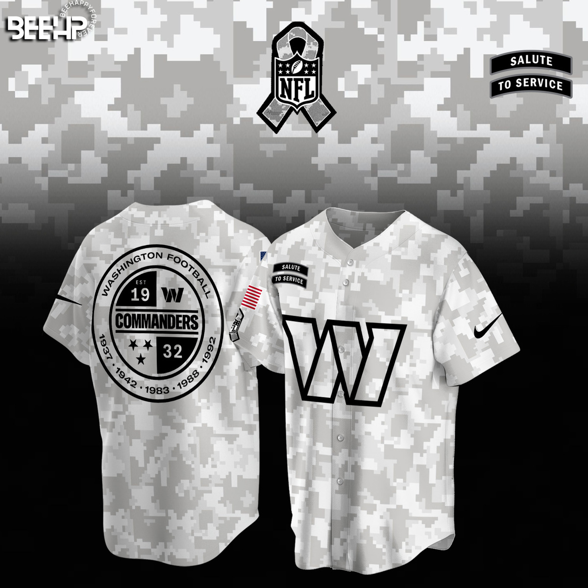 Washington Commanders Camo Salute to Service Combo - Famjoys Washington Commanders Camo Salute to Service Combo - Famjoys