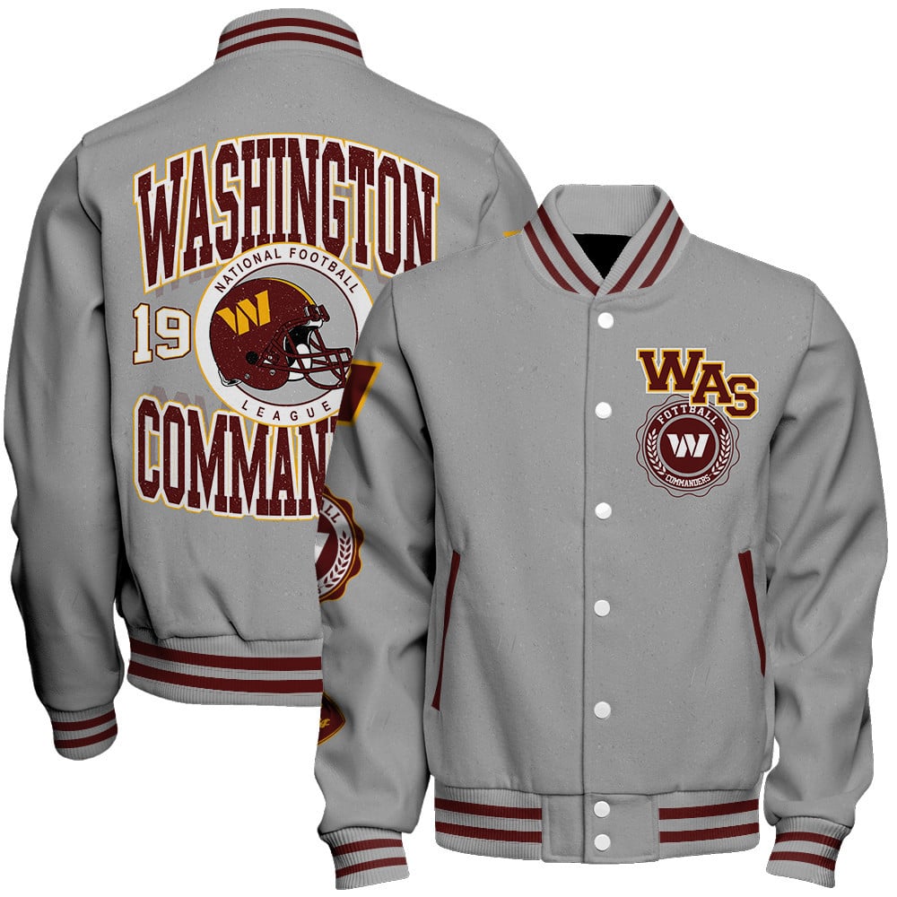 Washington Commanders - Feel The Power Unisex Varsity Jacket - Famjoys Washington Commanders - Feel The Power Unisex Varsity Jacket - Famjoys