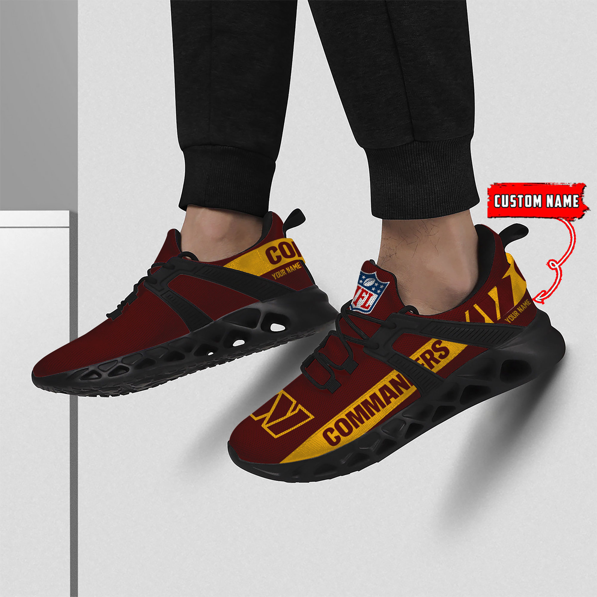 Washington Commanders Football Team Sport Sneakers - Famjoys Washington Commanders Football Team Sport Sneakers - Famjoys