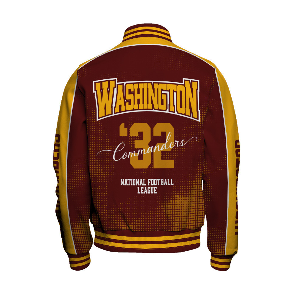 Washington Commanders - Heart Beats In Unison Unisex Varsity Jacket - Famjoys Washington Commanders - Heart Beats In Unison Unisex Varsity Jacket - Famjoys