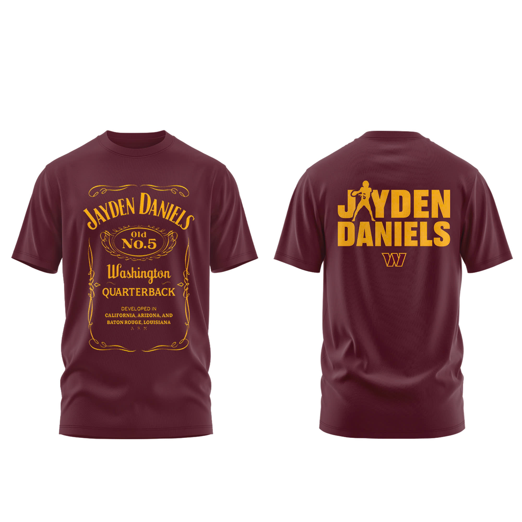 Washington Commanders Jayden Daniels Combo Tshirt | Jogger | Cap - Famjoys Washington Commanders Jayden Daniels Combo Tshirt | Jogger | Cap - Famjoys
