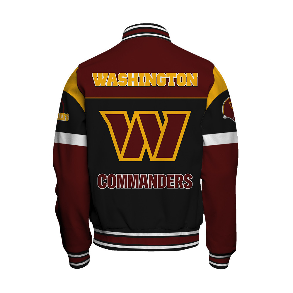 Washington Commanders National Football League - Feel The Power Unisex Varsity Jacket - Famjoys Washington Commanders National Football League - Feel The Power Unisex Varsity Jacket - Famjoys