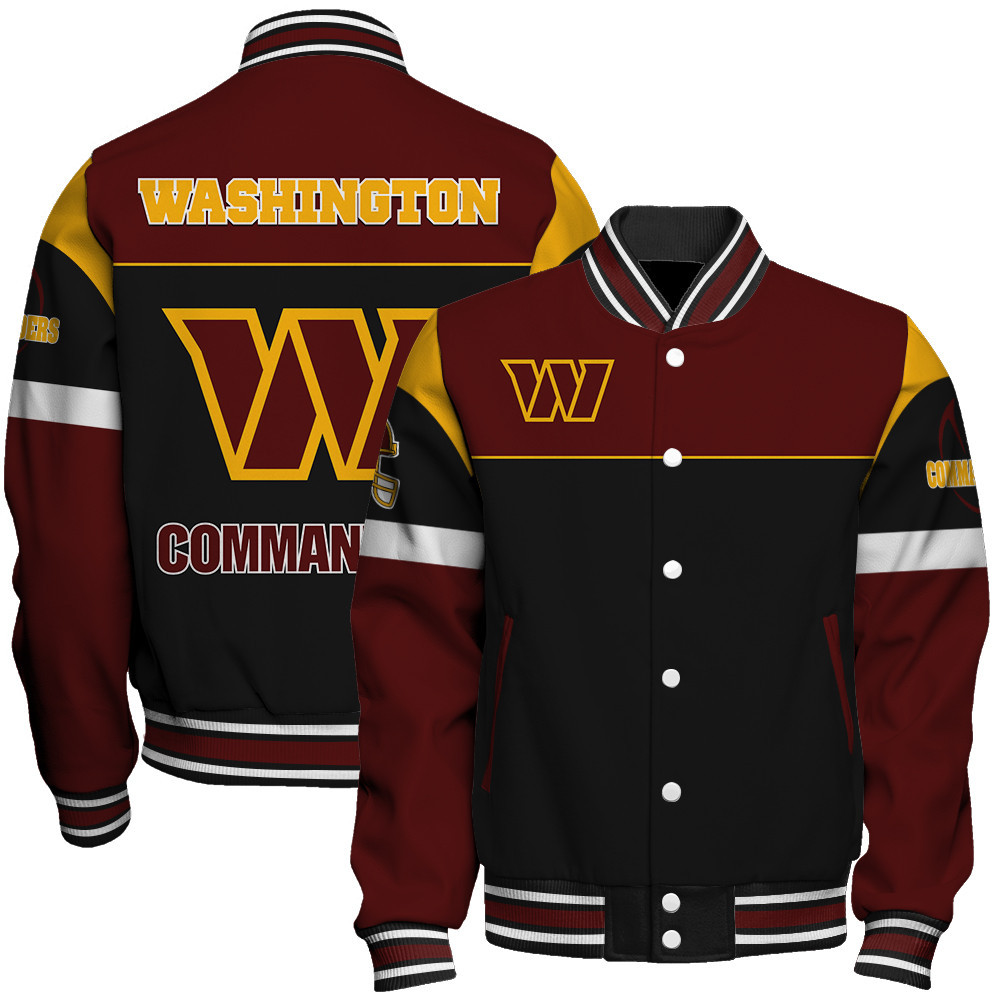 Washington Commanders National Football League - Feel The Power Unisex Varsity Jacket - Famjoys Washington Commanders National Football League - Feel The Power Unisex Varsity Jacket - Famjoys