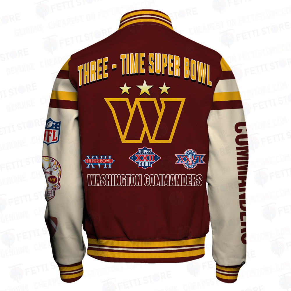 Washington Commanders National Football League Print Varsity Jacket SFAT V2 - Famjoys Washington Commanders National Football League Print Varsity Jacket SFAT V2 - Famjoys