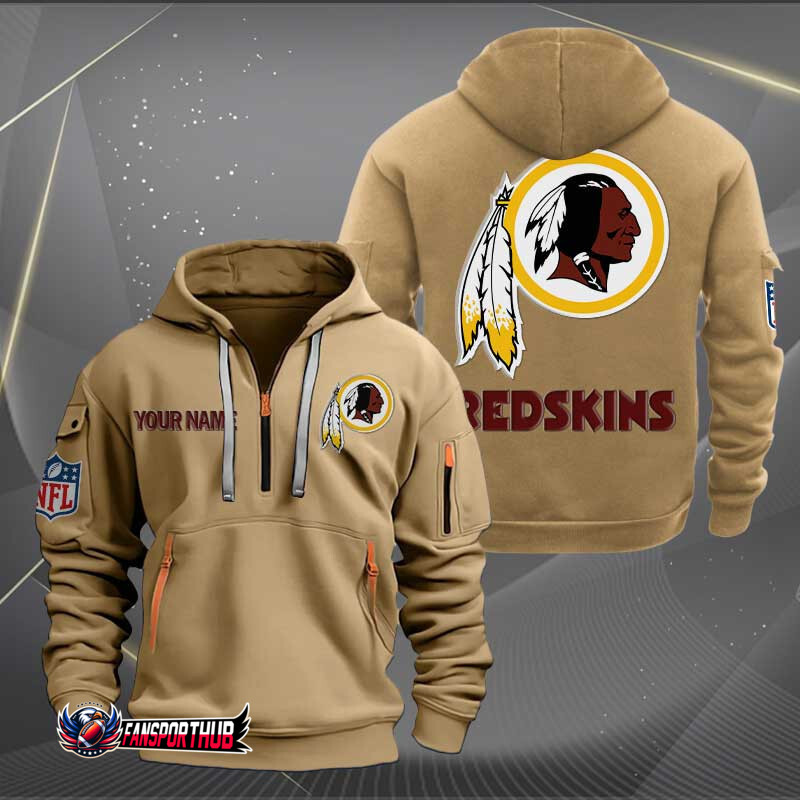 Washington Commanders New Personalized Quarter Zip Hoodie AZBTQZH000231 - Famjoys Washington Commanders New Personalized Quarter Zip Hoodie AZBTQZH000231 - Famjoys