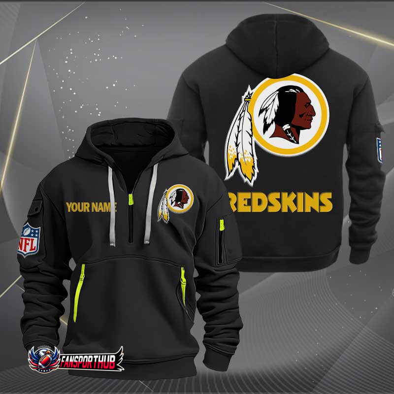 Washington Commanders New Personalized Quarter Zip Hoodie AZBTQZH000231 - Famjoys Washington Commanders New Personalized Quarter Zip Hoodie AZBTQZH000231 - Famjoys
