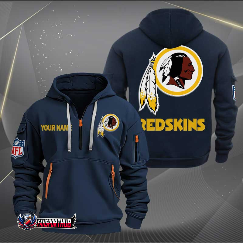 Washington Commanders New Personalized Quarter Zip Hoodie AZBTQZH000231 - Famjoys Washington Commanders New Personalized Quarter Zip Hoodie AZBTQZH000231 - Famjoys