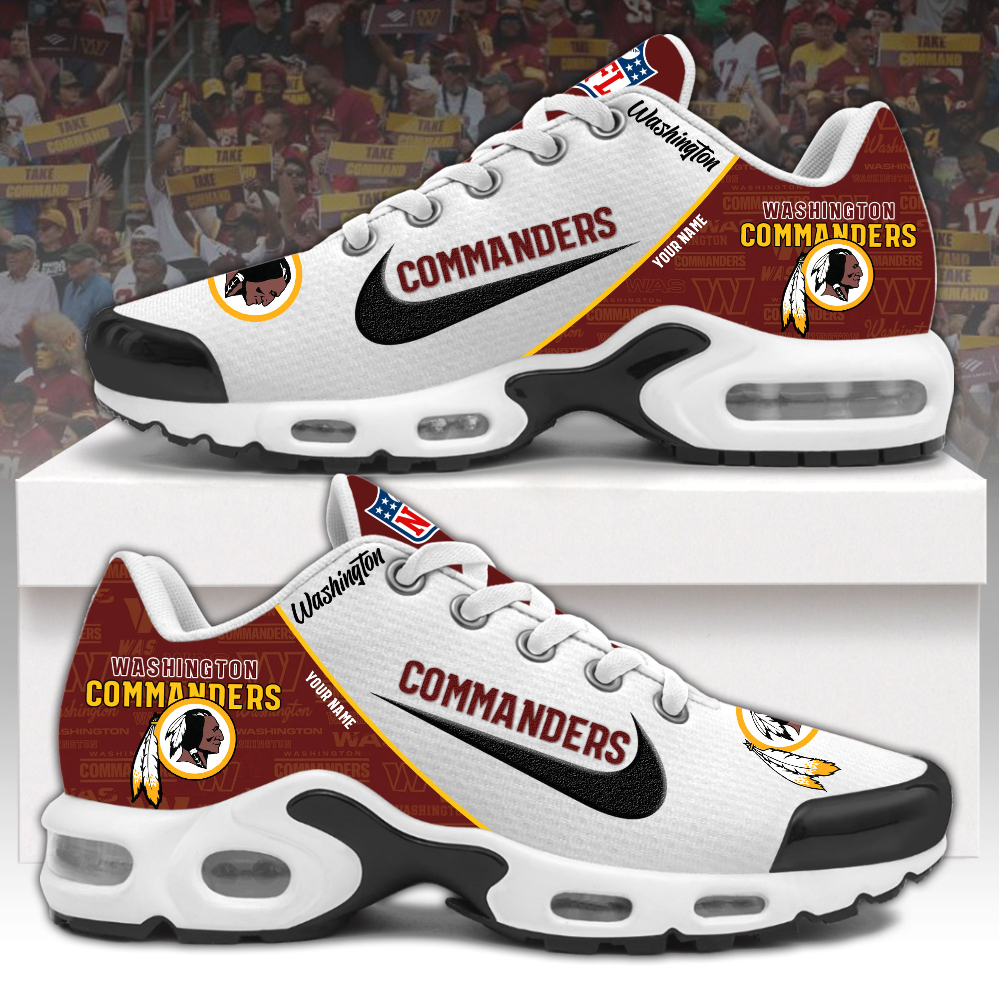 Washington Commanders Personalize Sneaker Shoes 2024 - Famjoys Washington Commanders Personalize Sneaker Shoes 2024 - Famjoys