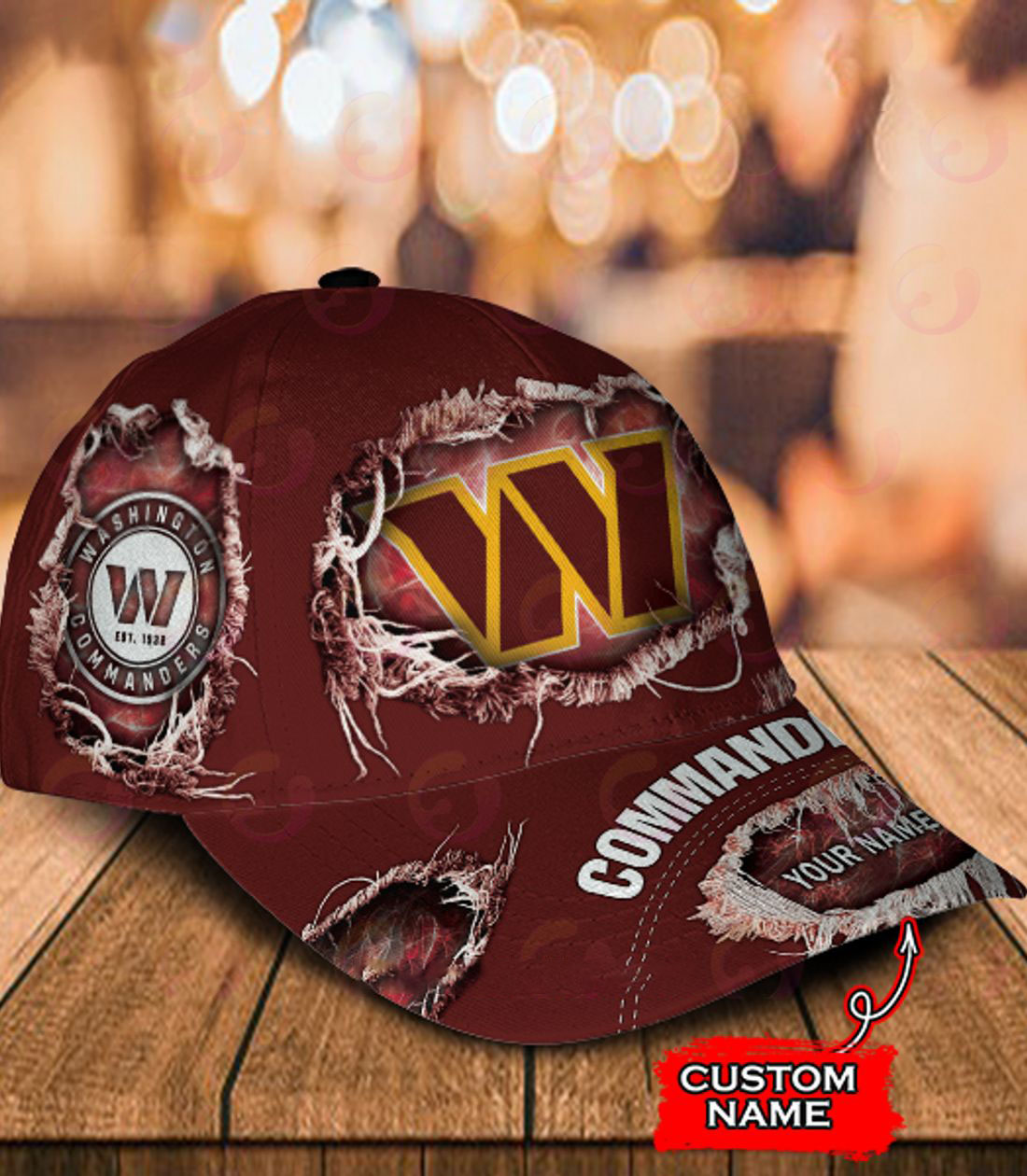 Washington Commanders- Personalized Classic Cap-V2 - Famjoys Washington Commanders- Personalized Classic Cap-V2 - Famjoys